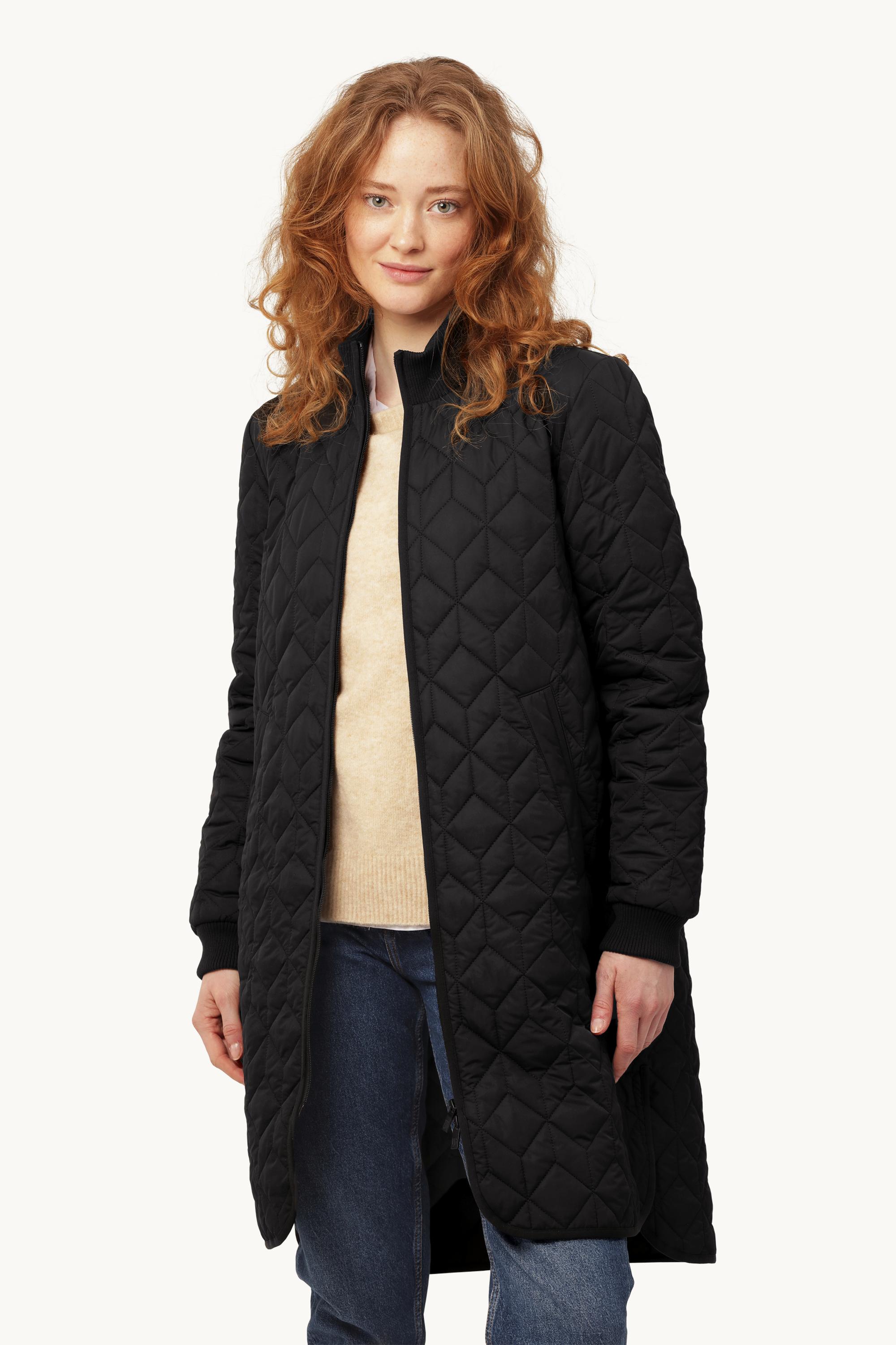 Lang Quiltet Jakke - Black