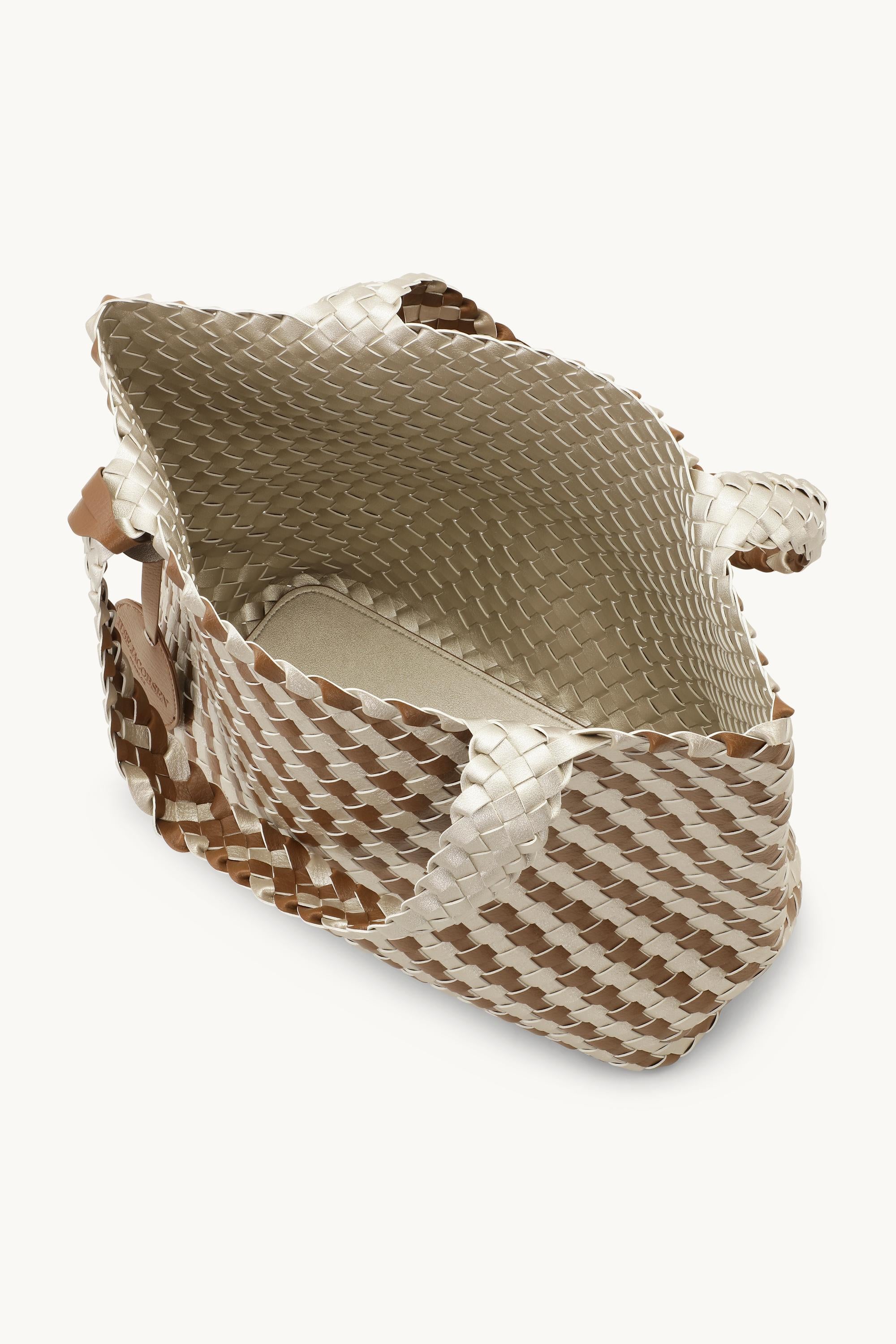 Tote Bag Flettet - Goldy Sand Dollar Metallic