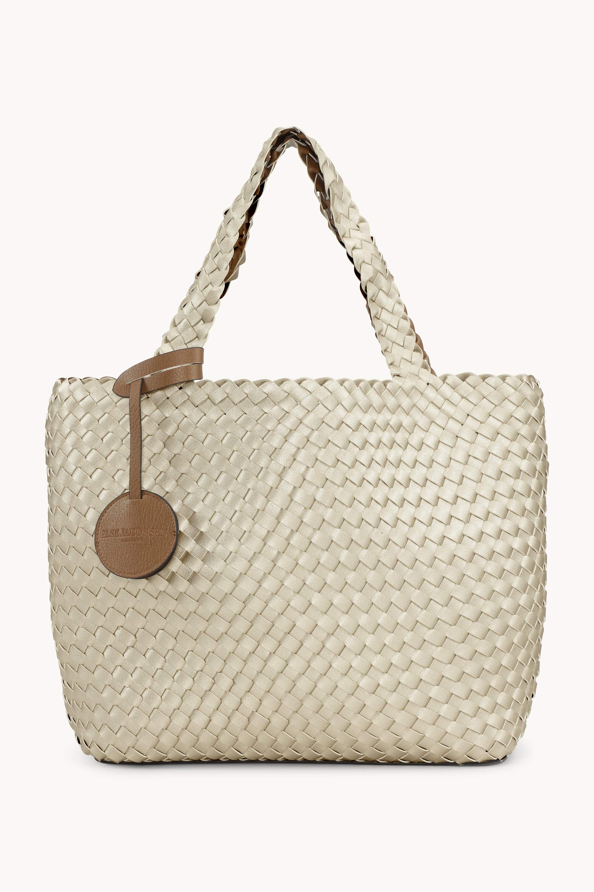 Tote Bag Flettet - Goldy Sand Dollar Metallic