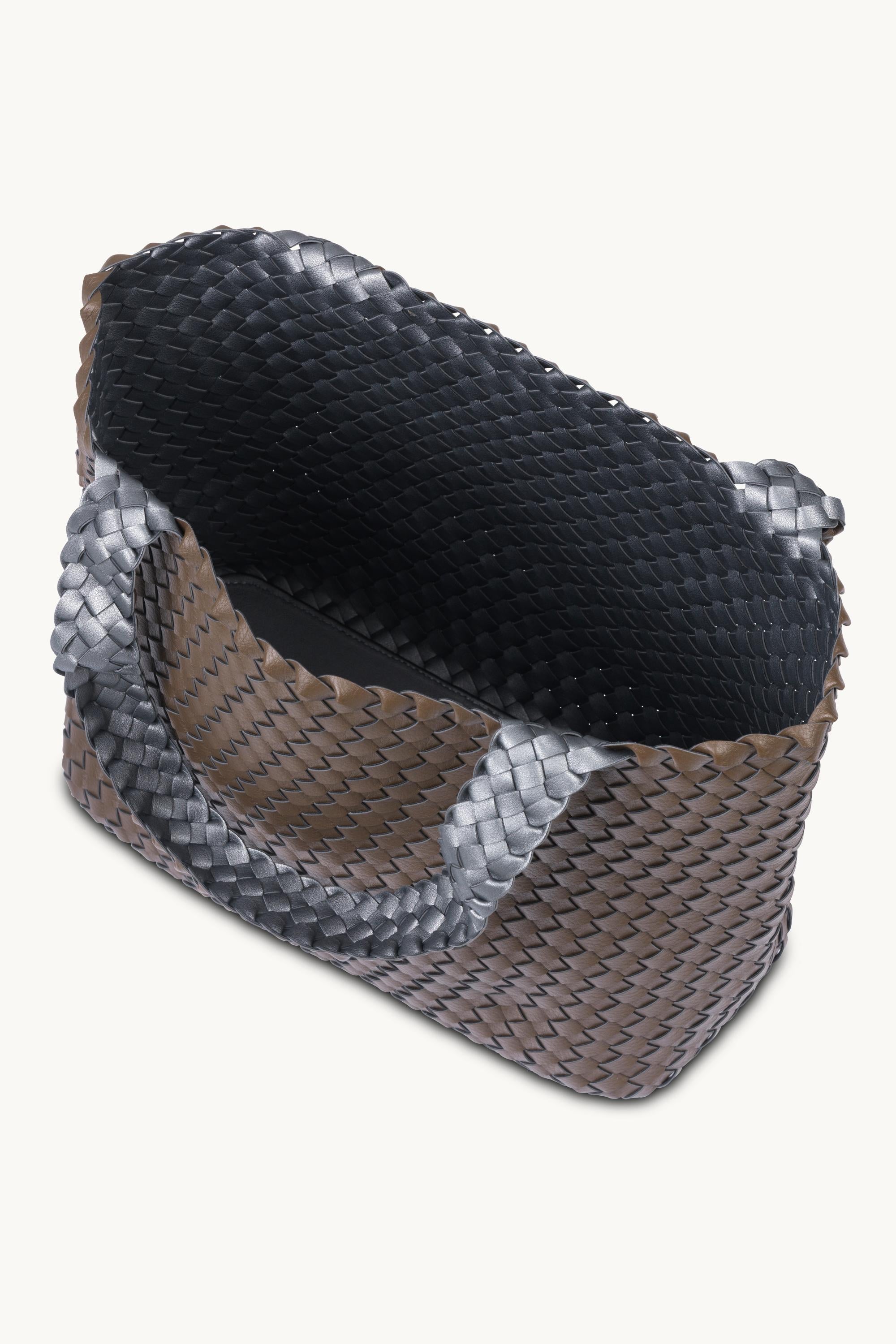 Tote Bag Flettet - Nut Gun Metal