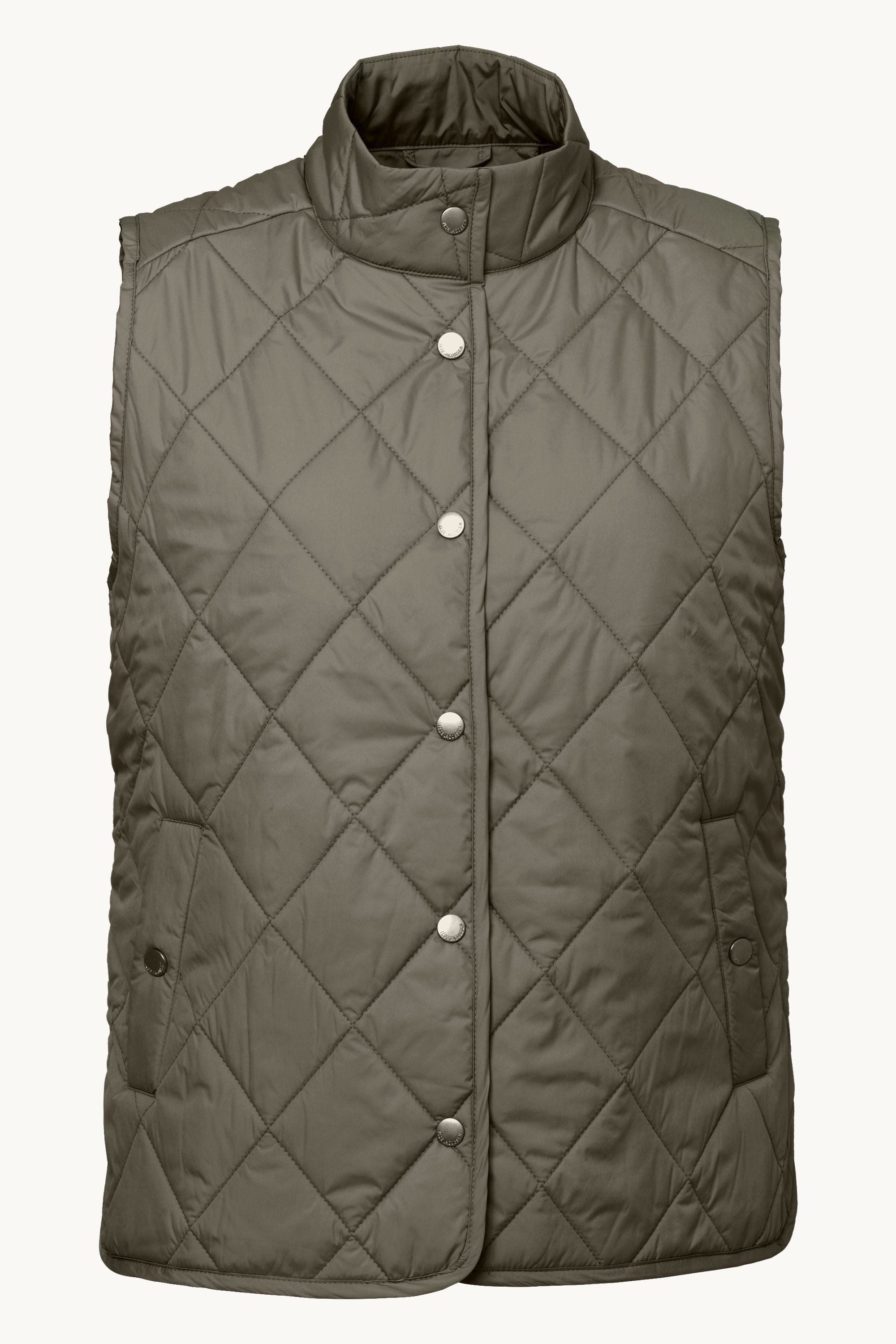 Quilted Short Vest - Army
