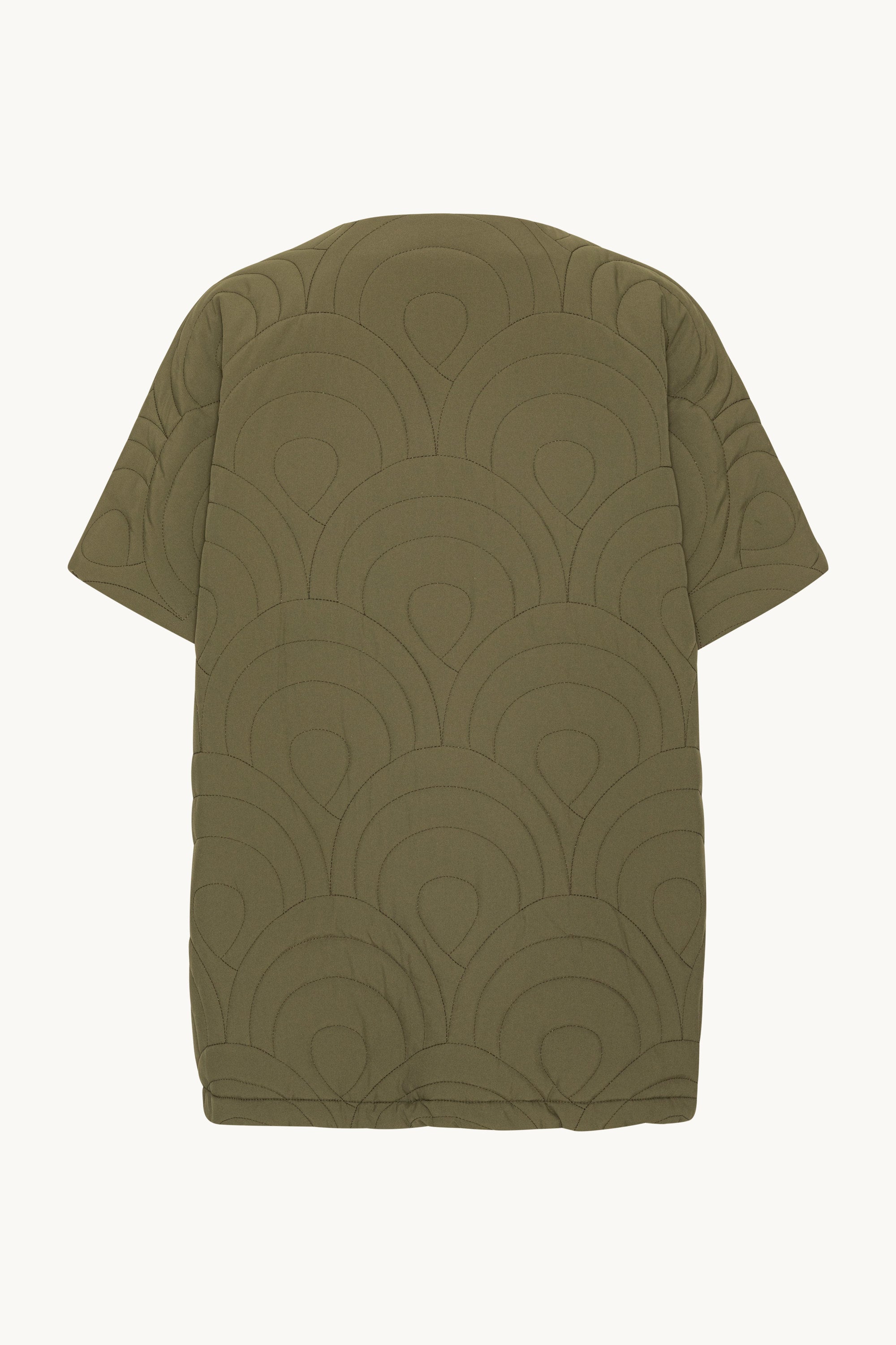Short Quilted Cape - Olive Night
