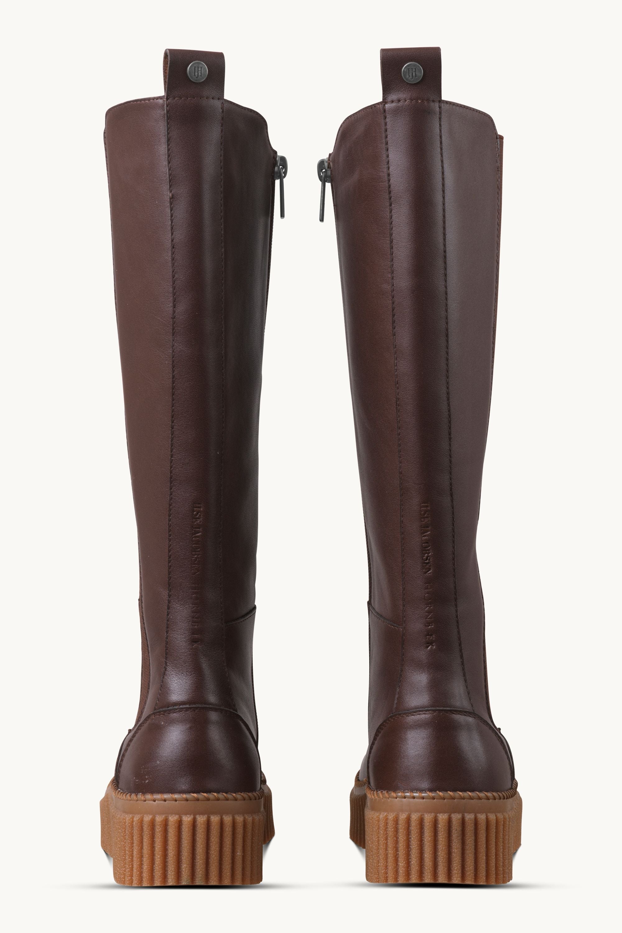 Tall Boots With Elastic - Brown Clay