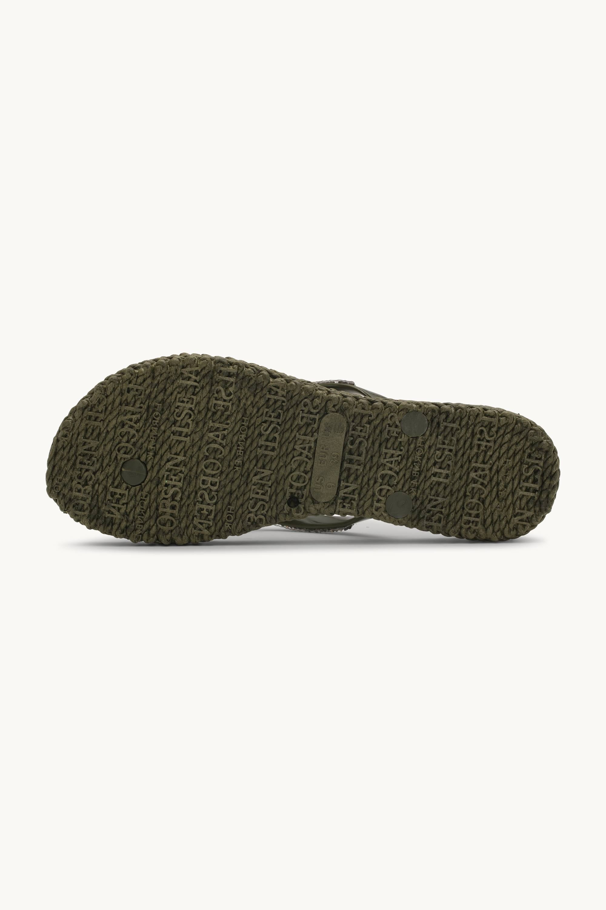 Flip Flops With Rhinestones - Army