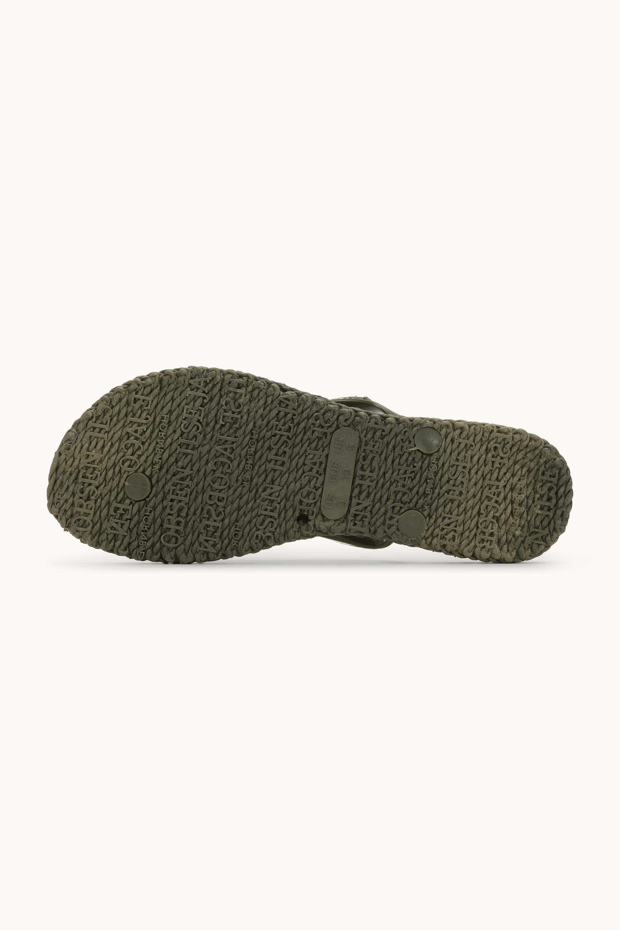 Flip Flops With Rhinestones - Army
