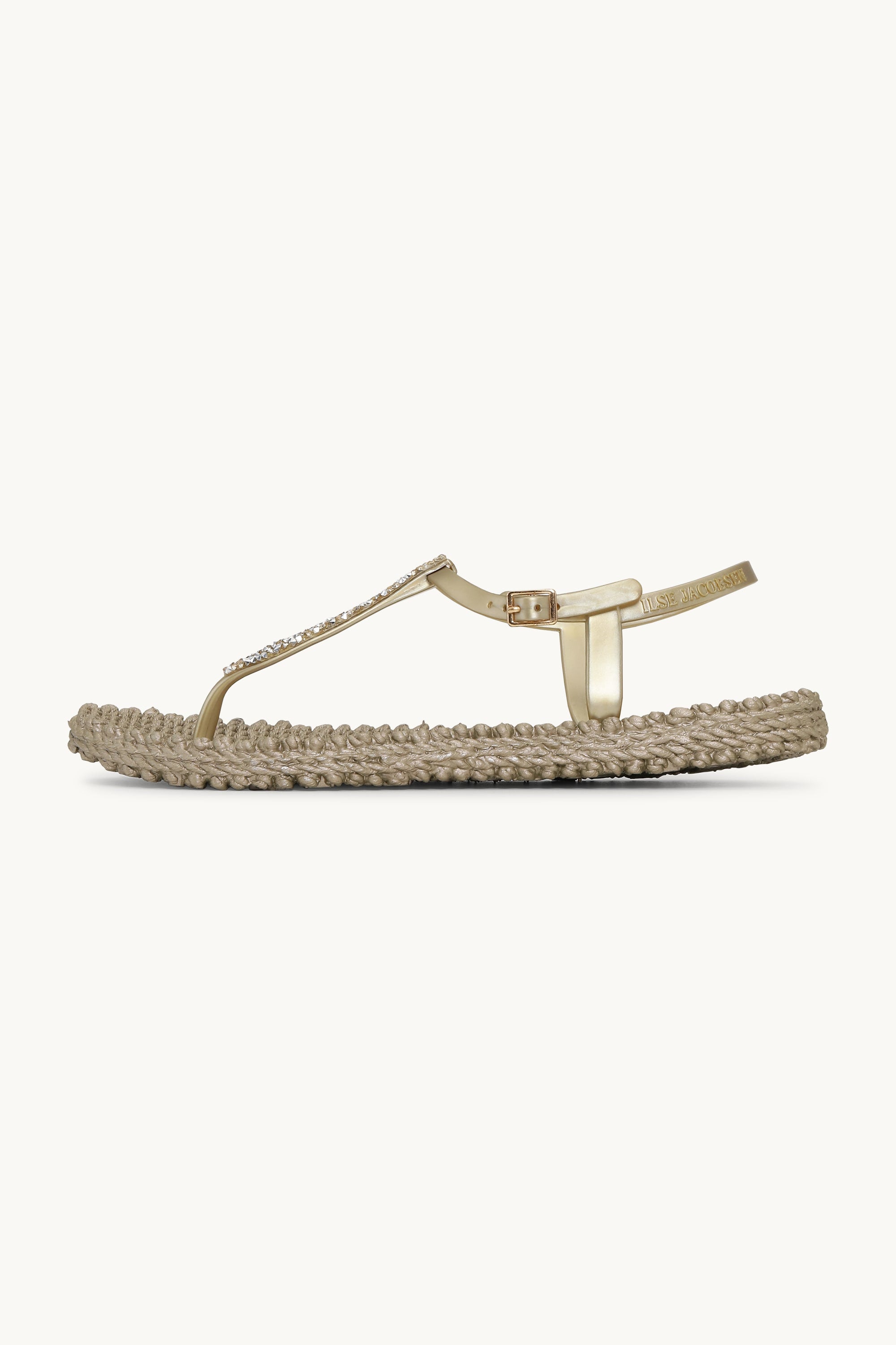 Flip Flops With Rhinestones - Platin