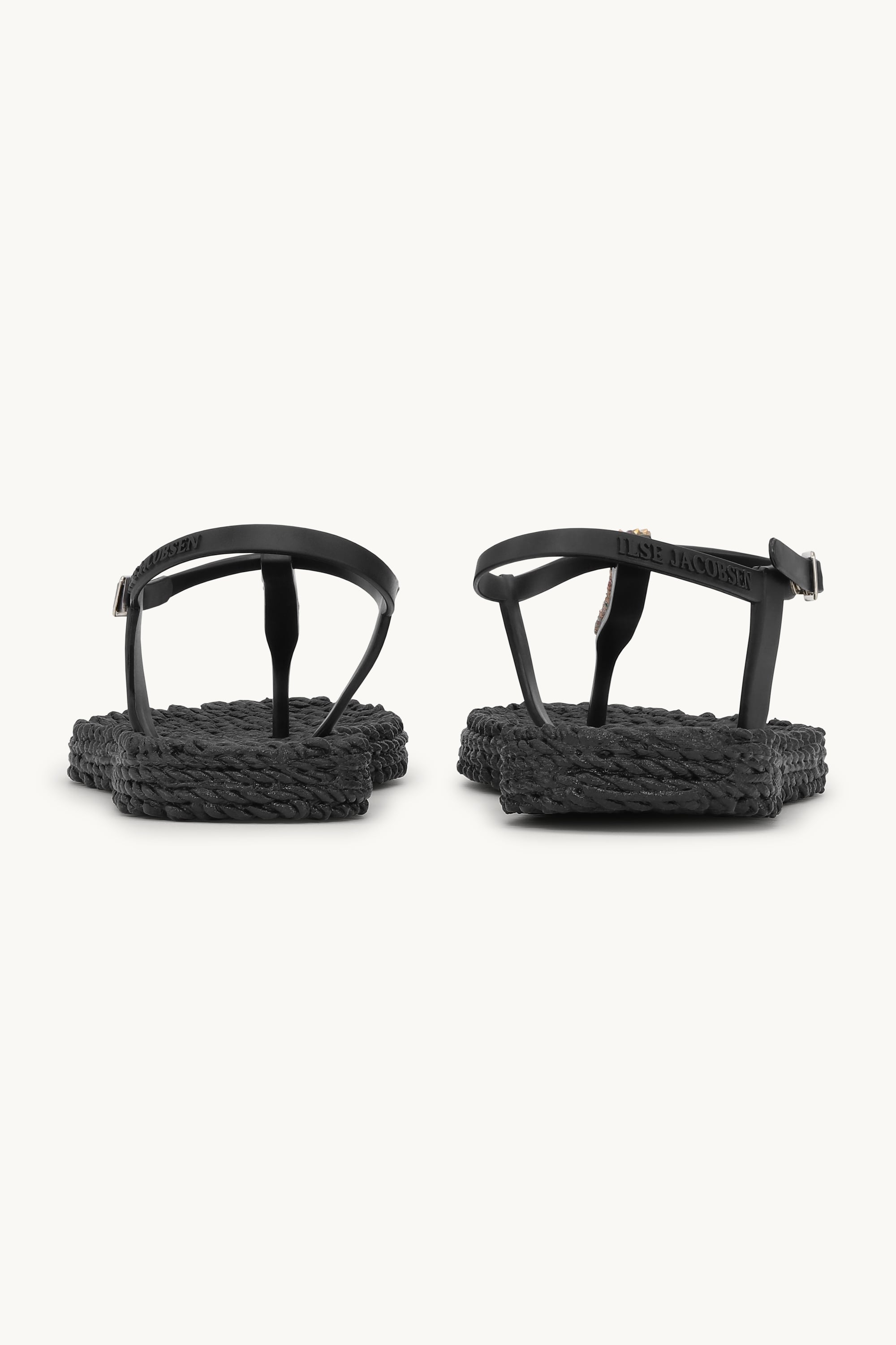 Flip Flops with Rhinestones - Black