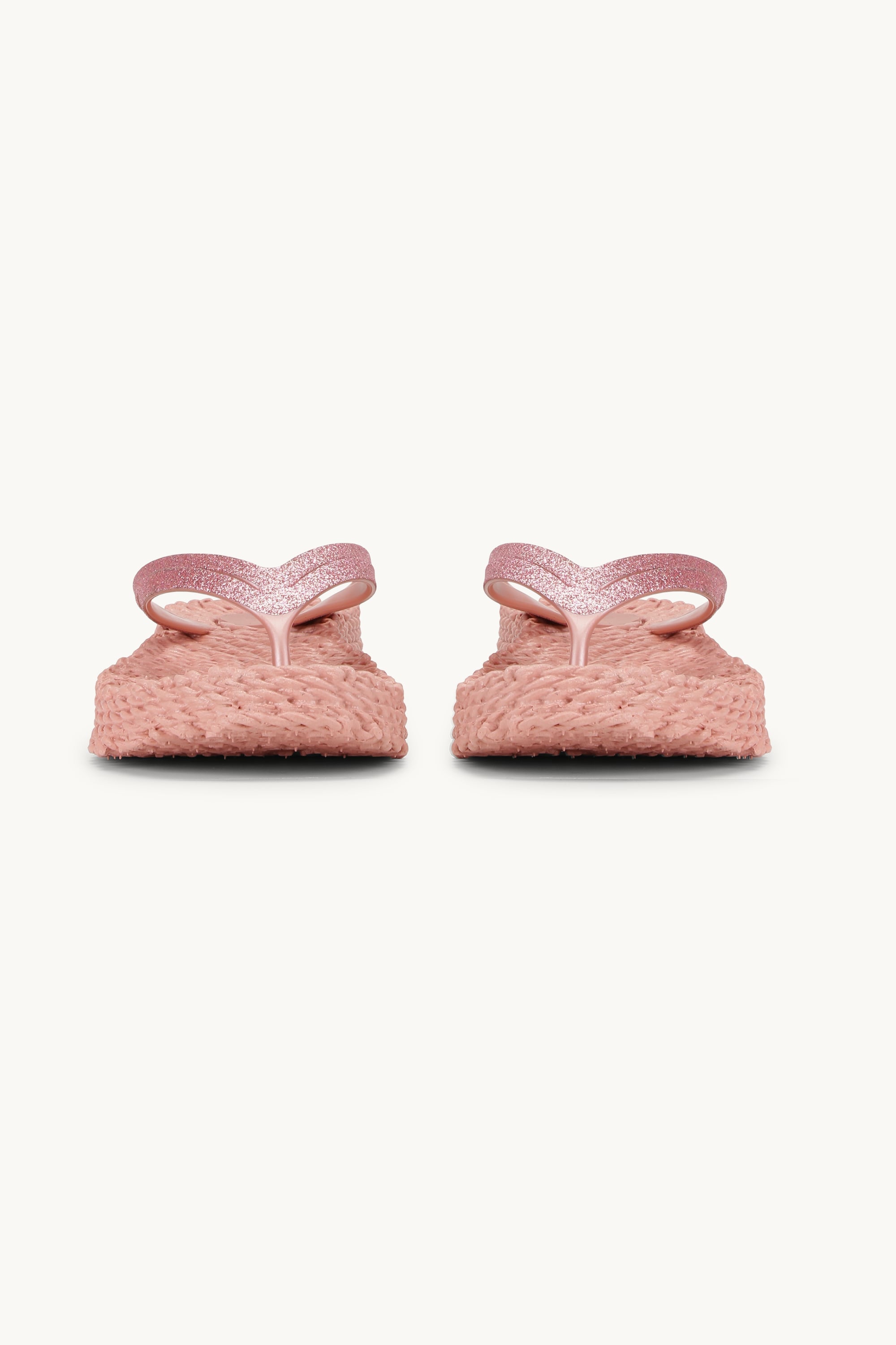 Platform Flip-flops Glitter - Misty Rose
