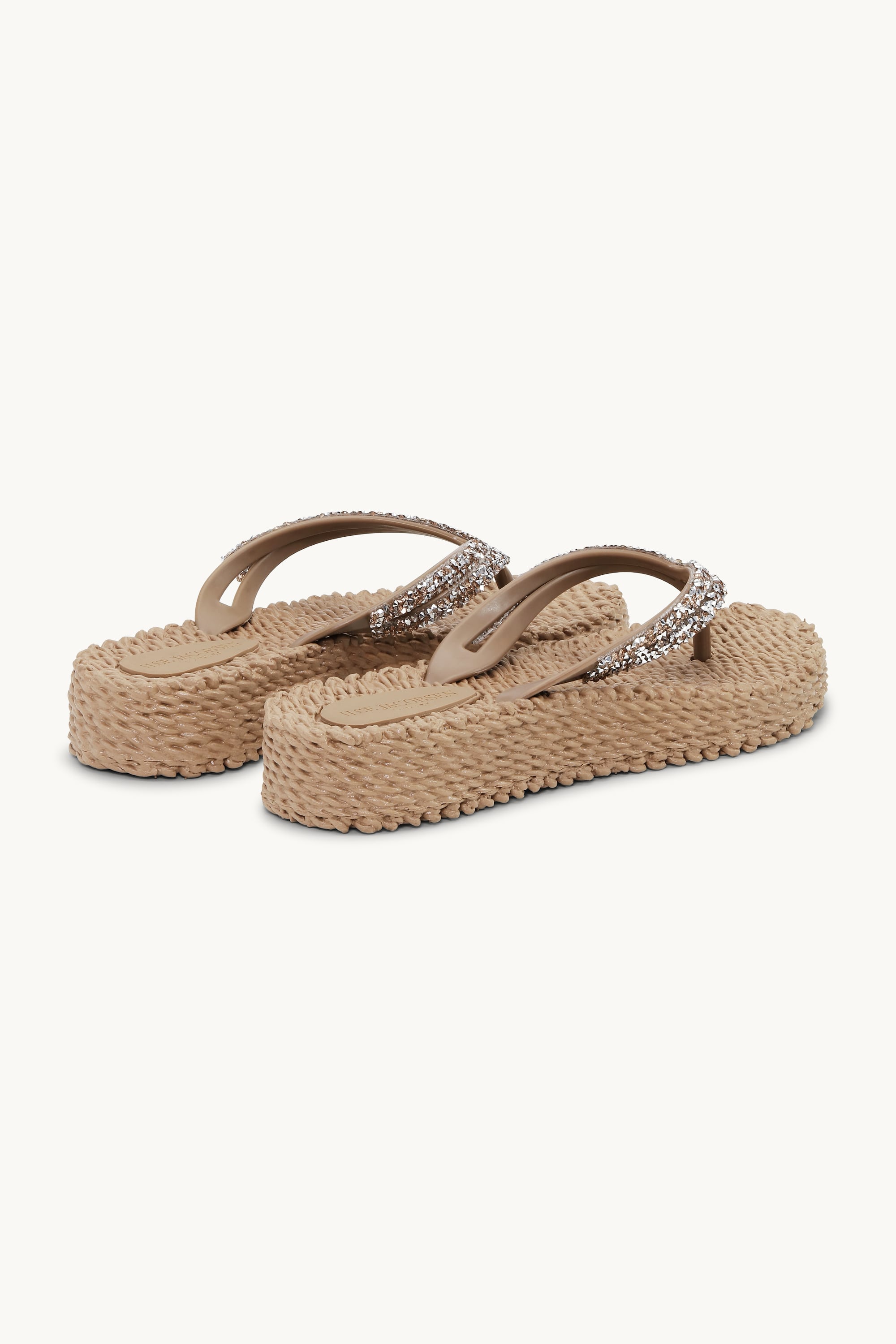 Platform Flip-flops Glitrende Steiner - Mocca