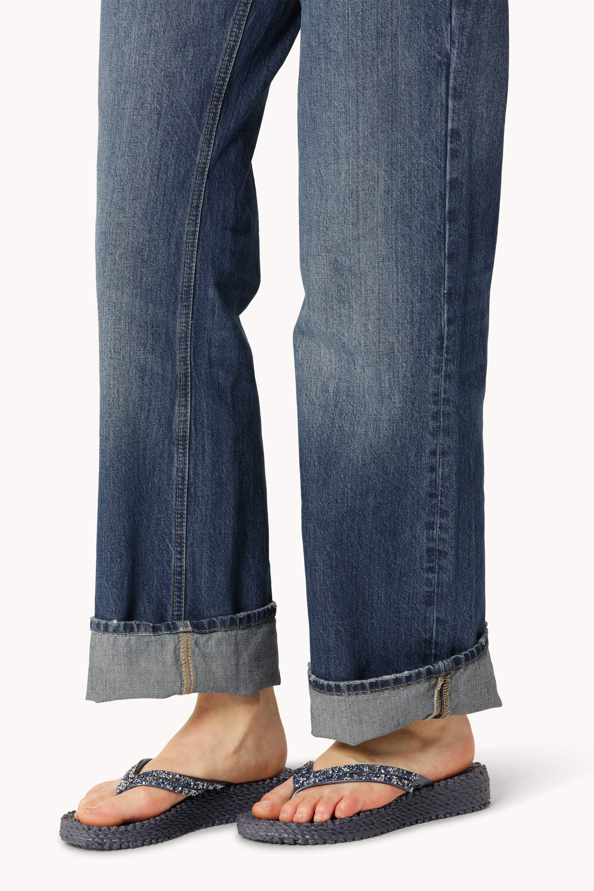 Platform Flip-flops Glitrende Steiner - Ombre Blue