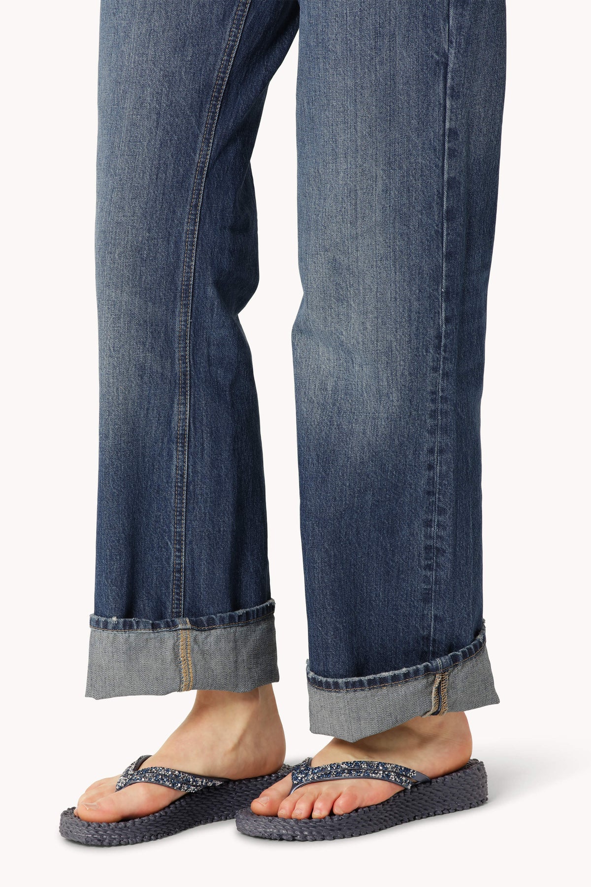 Platform Flip-flops Glitrende Steiner - Ombre Blue