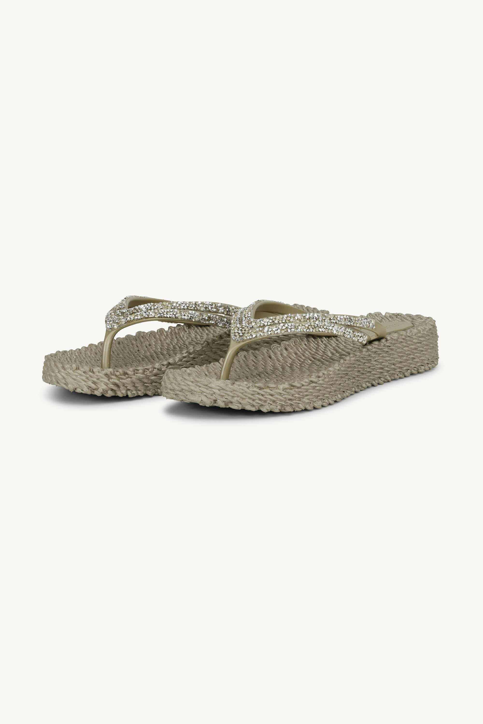Platform Flip-flops Glitrende Steiner - Platin