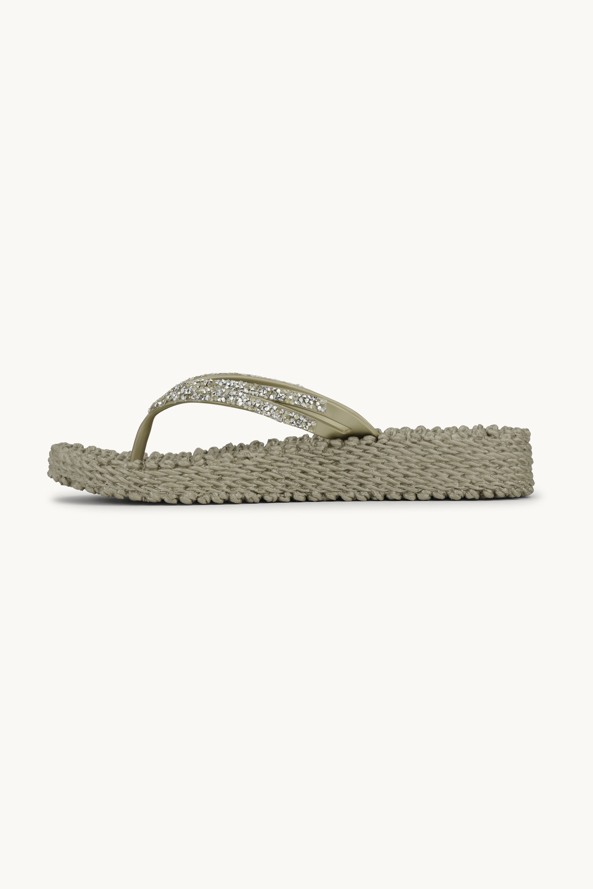 Platform Flip-flops Glitrende Steiner - Platin