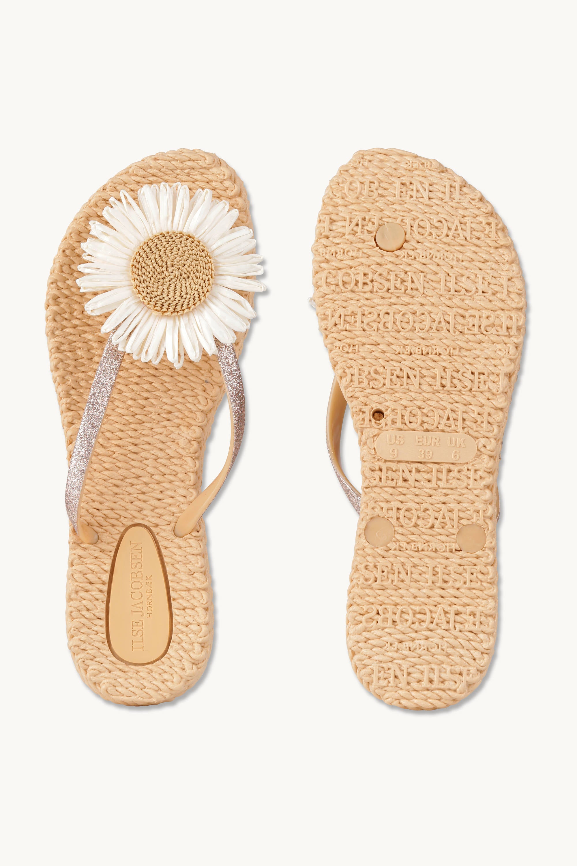 Flip-flops Blomst - Beige