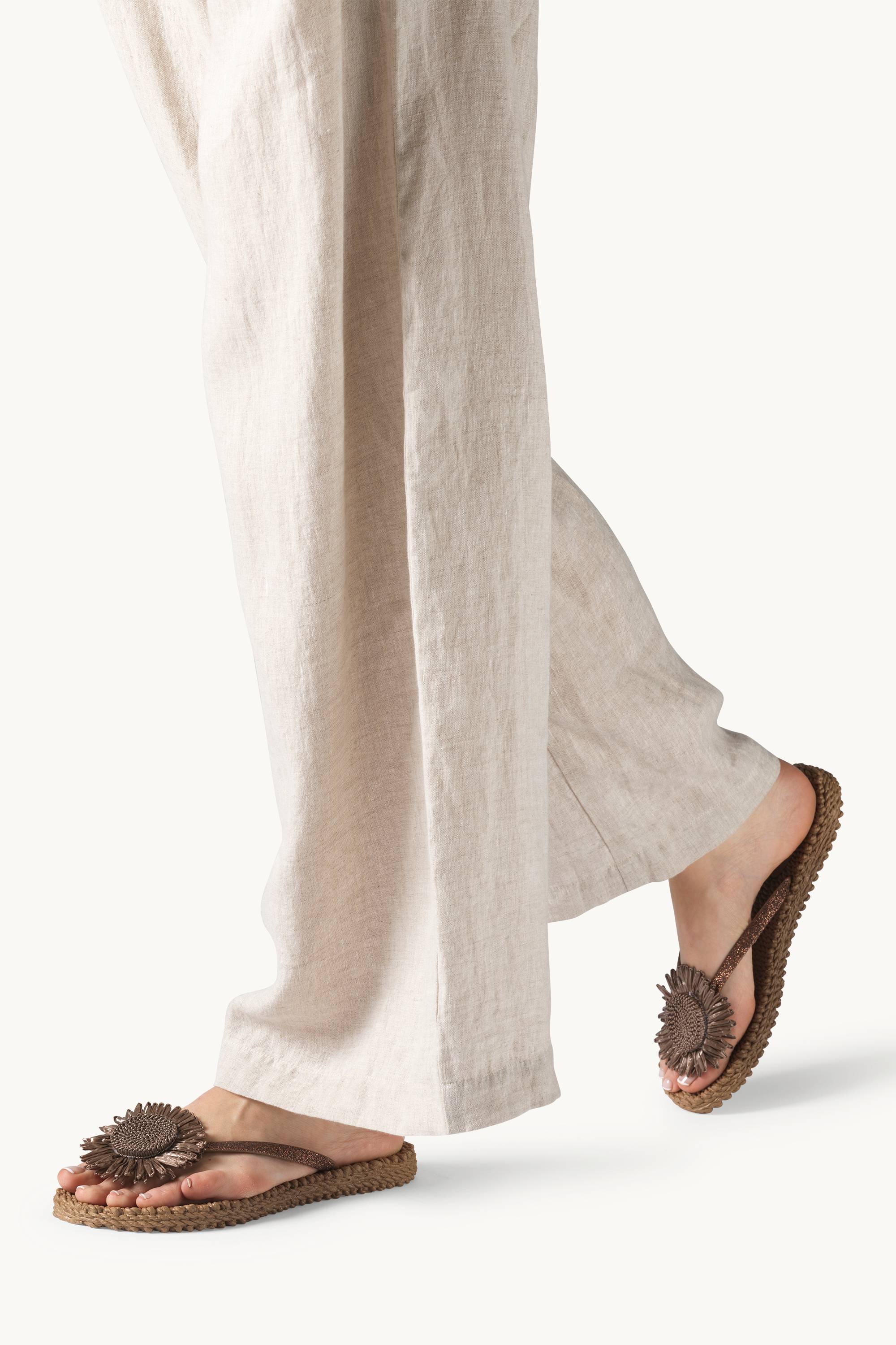 Flip-flops Blomst - Mocca