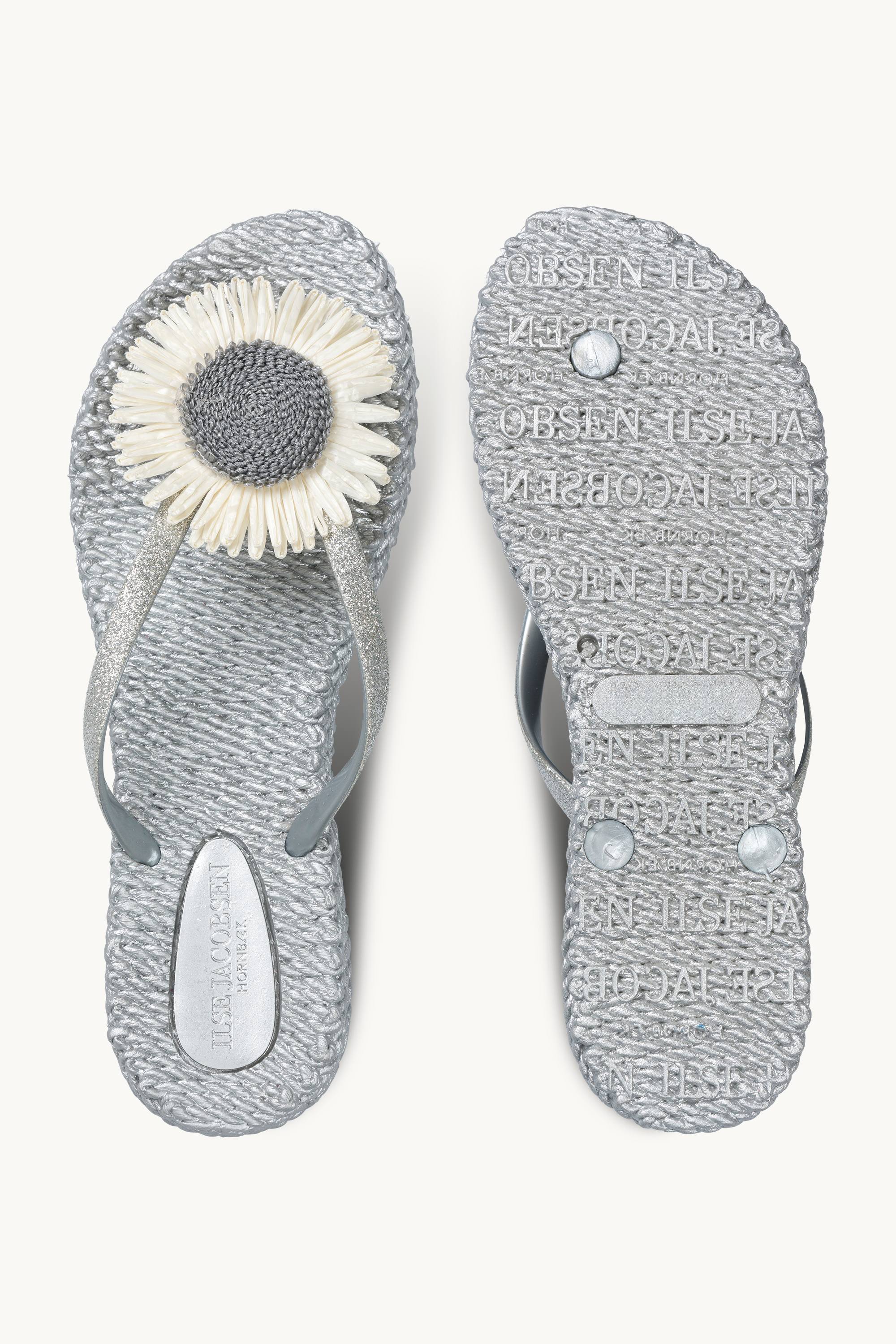 Flip-flops Blomst - Silver