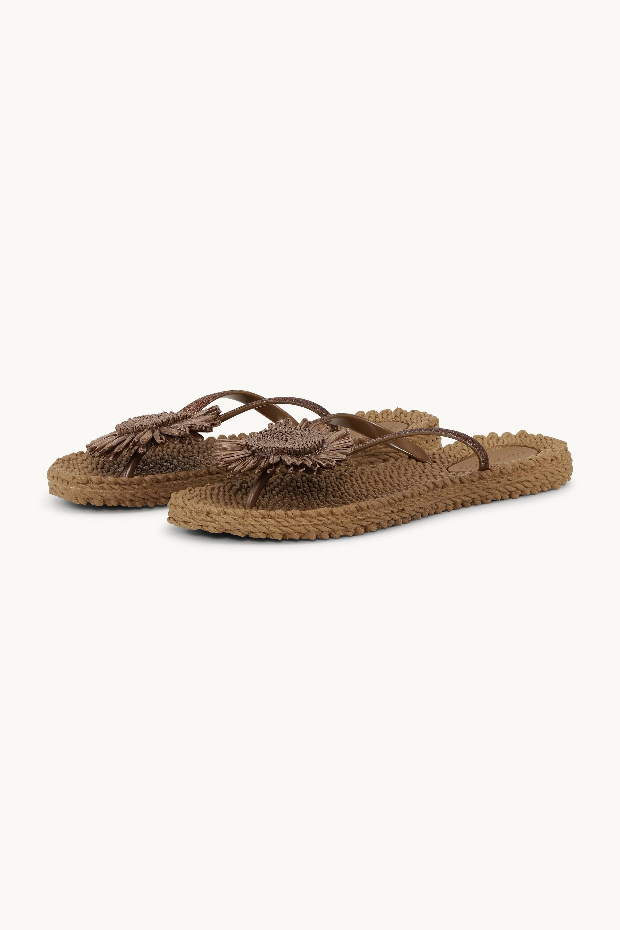Flip-flops Blomst - Mocca