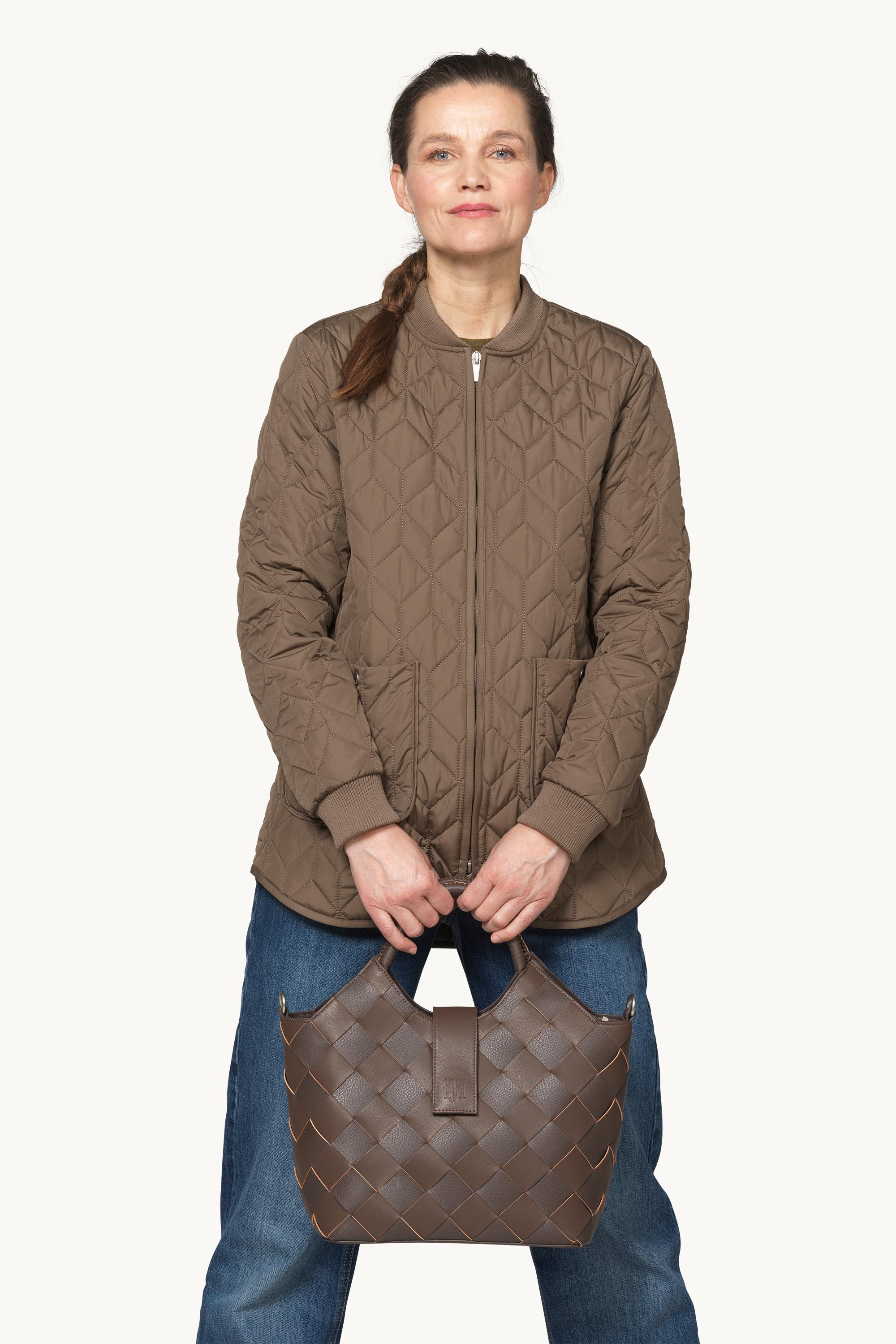 Braided Handbag - Chocolate Brown