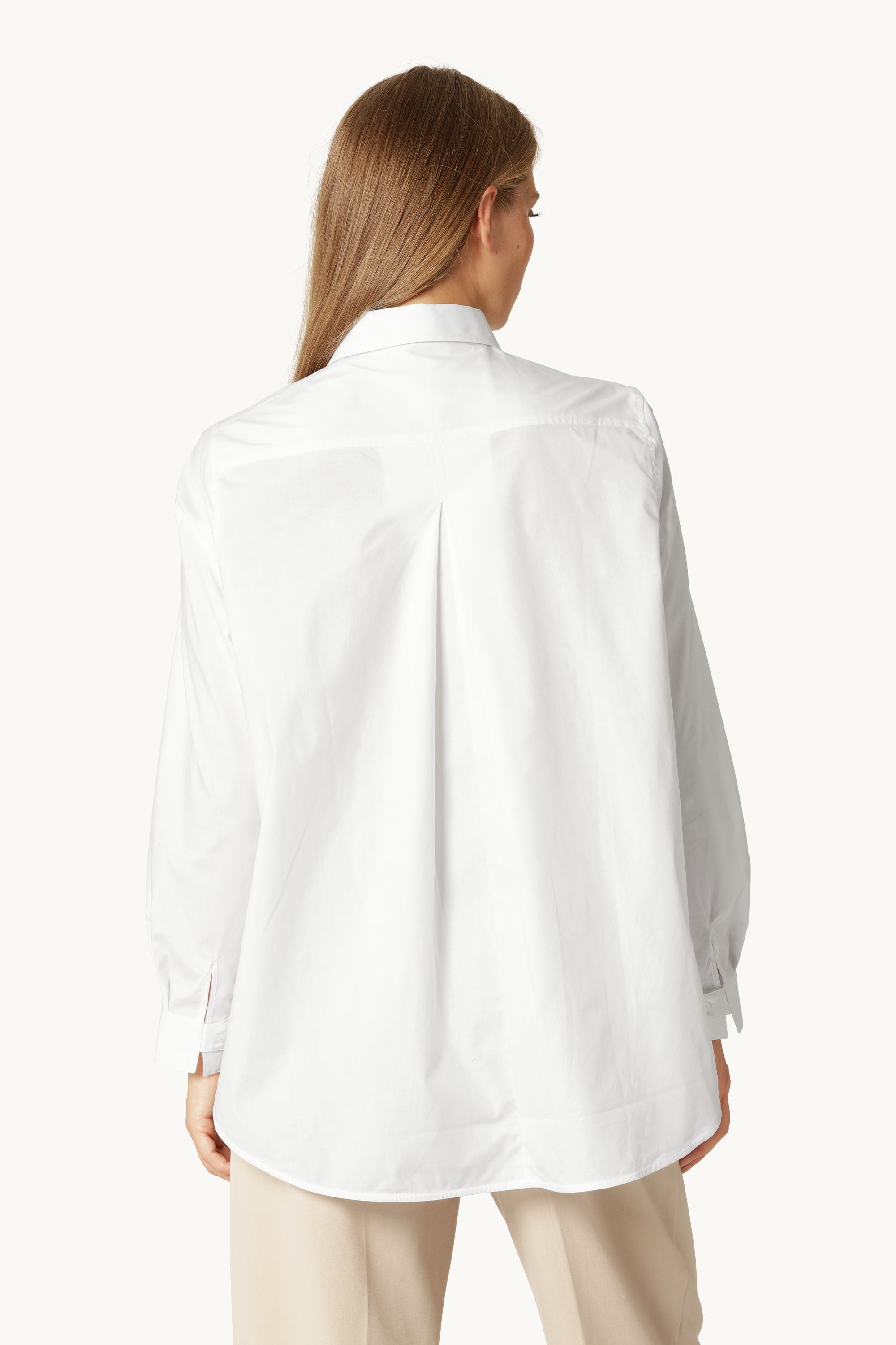 Skjorte Med Fall Bak - White