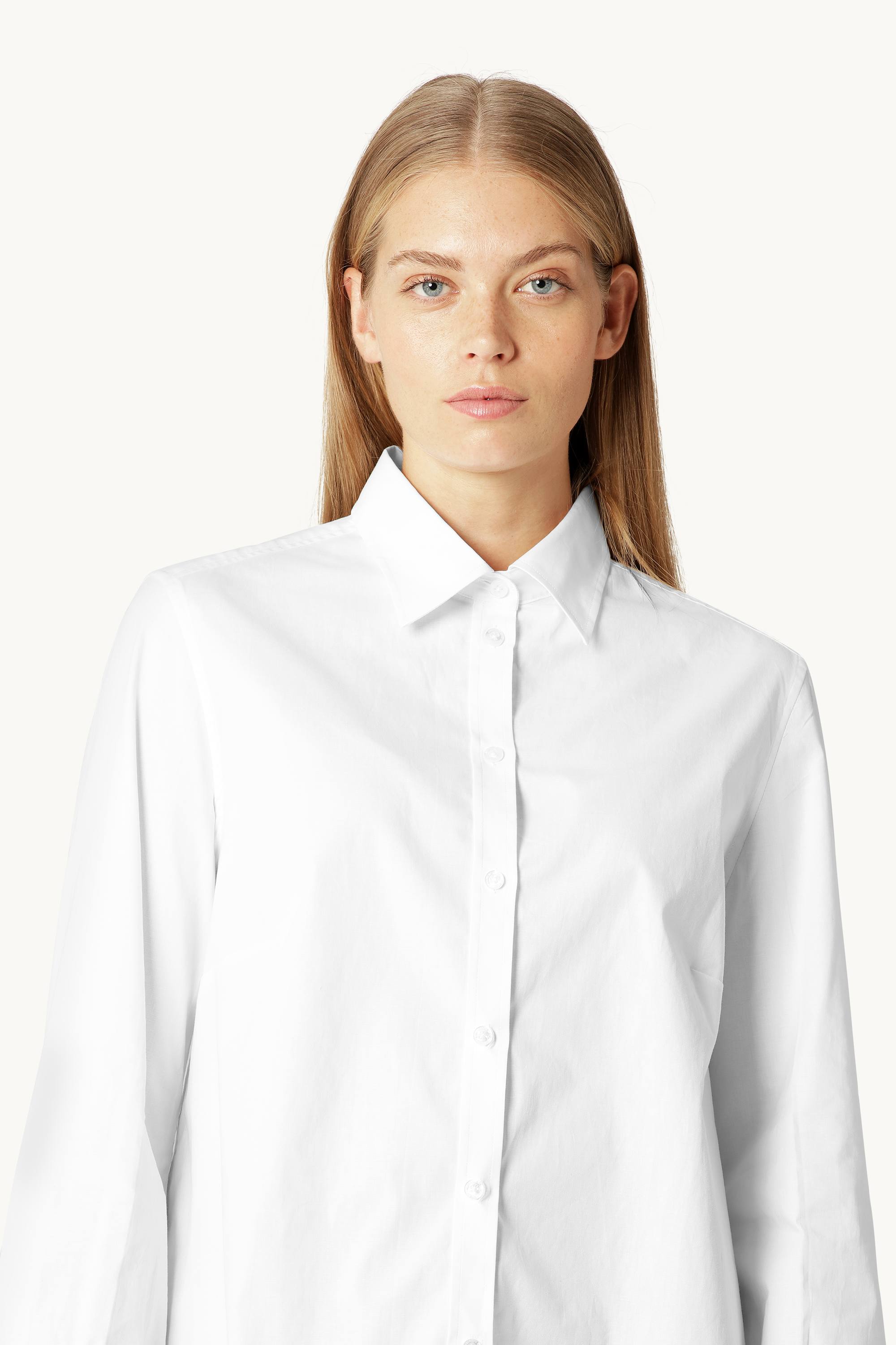 Skjorte Med Fall Bak - White
