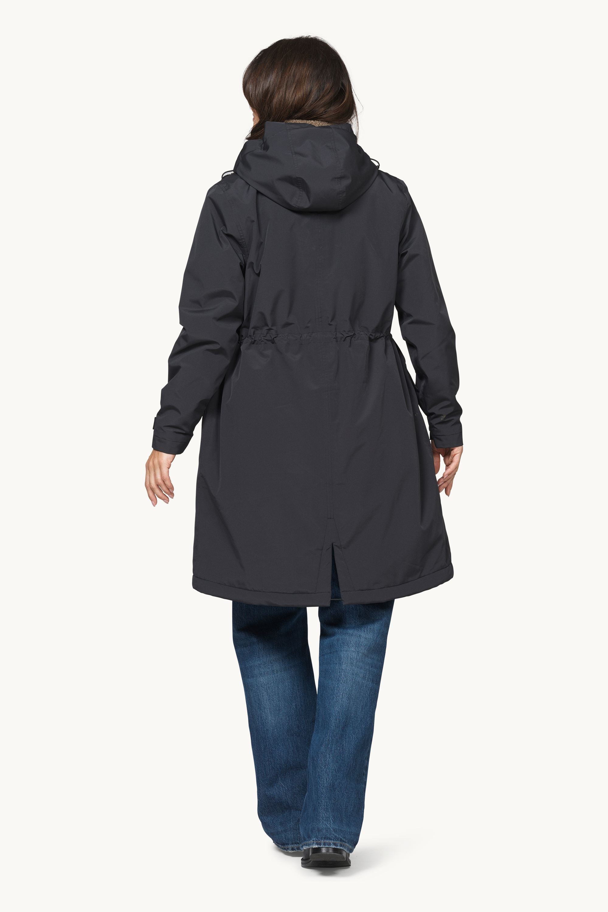 Padded Raincoat - Black