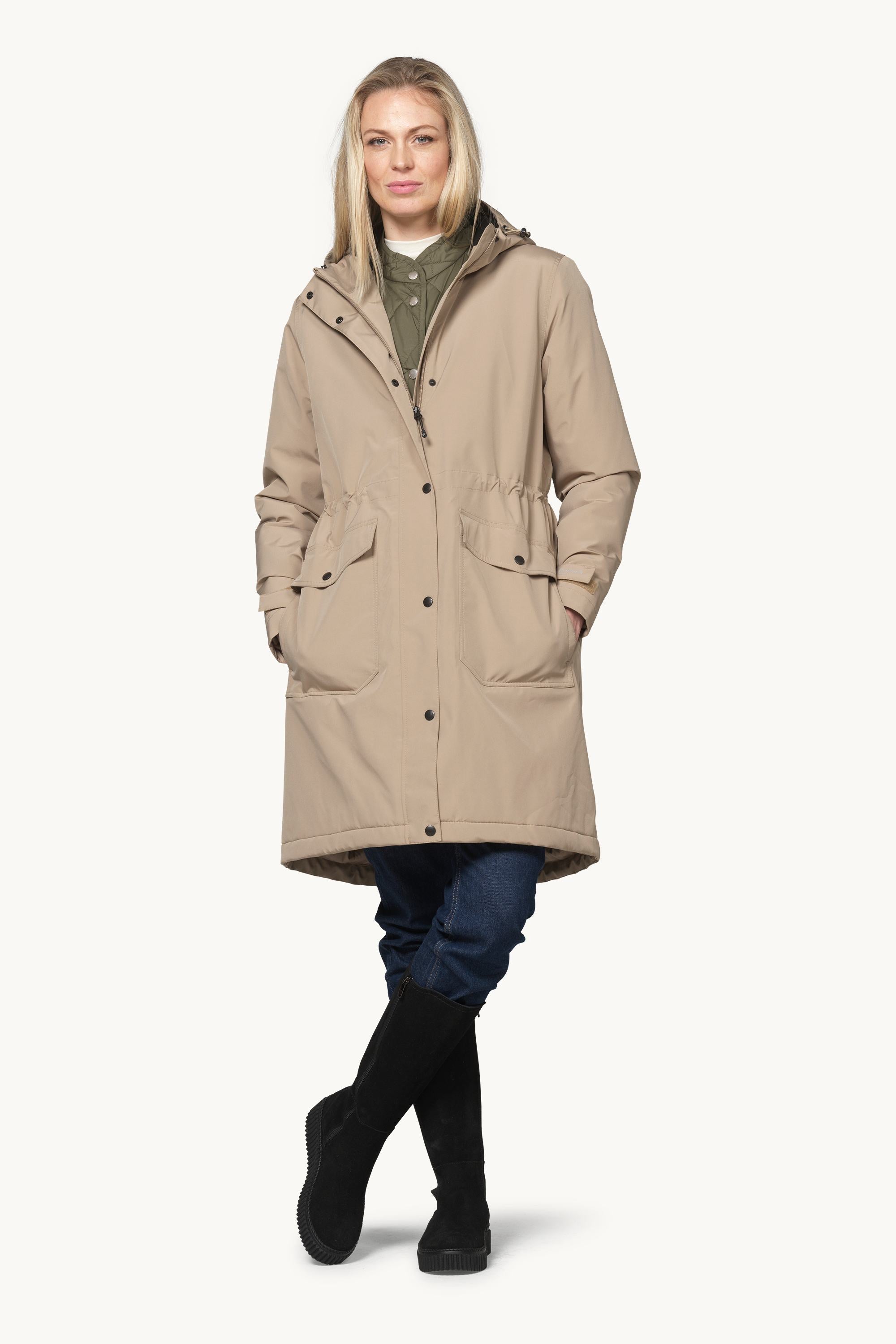 Padded Raincoat - Greige