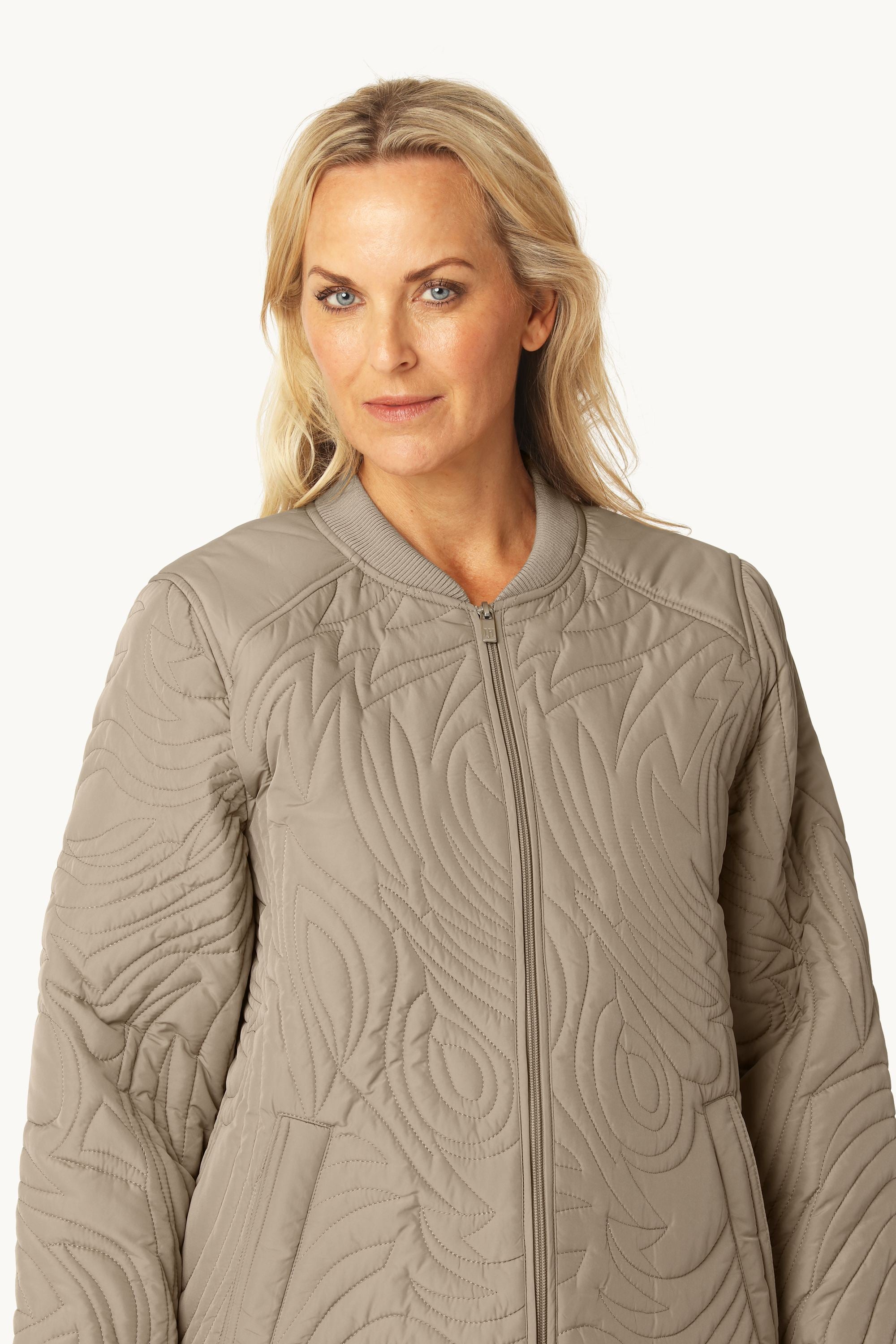 Kort Quiltet Jakke - Coriander