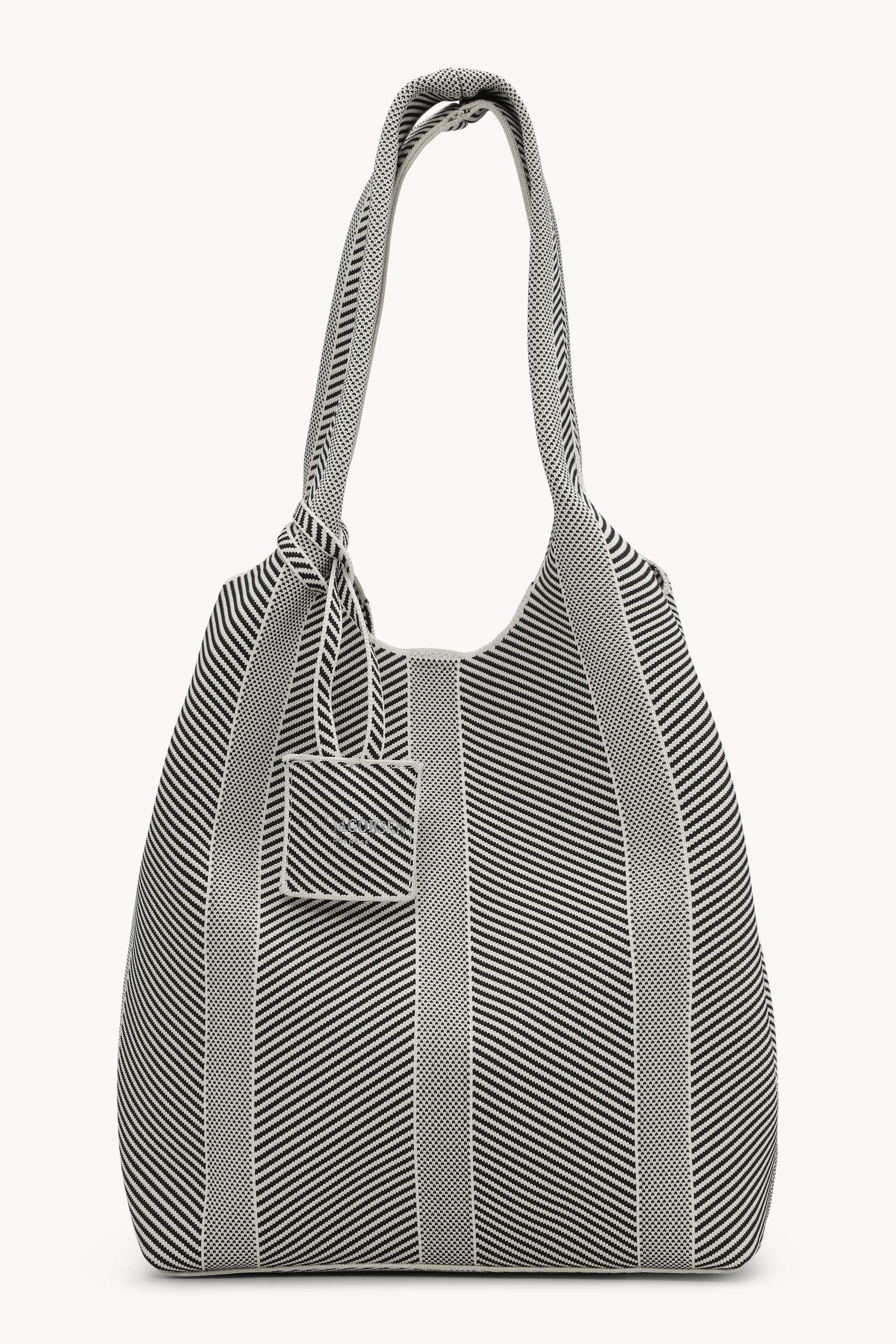 Knitted Bag - Milk Creme Black