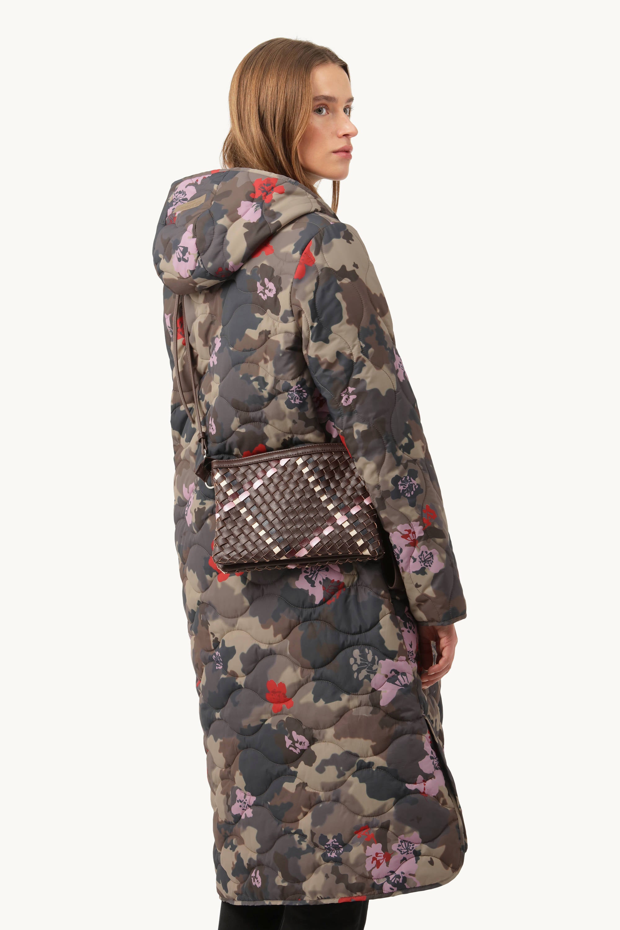 Lang Quiltet Jakke - Floral Camo
