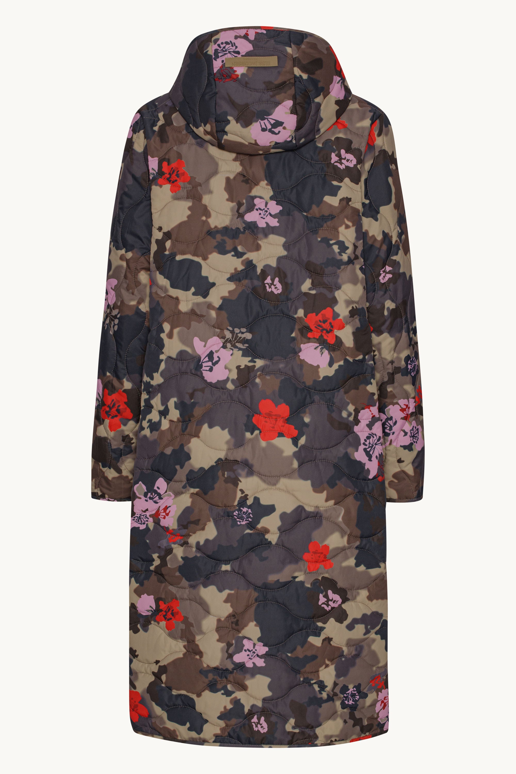 Lang Quiltet Jakke - Floral Camo