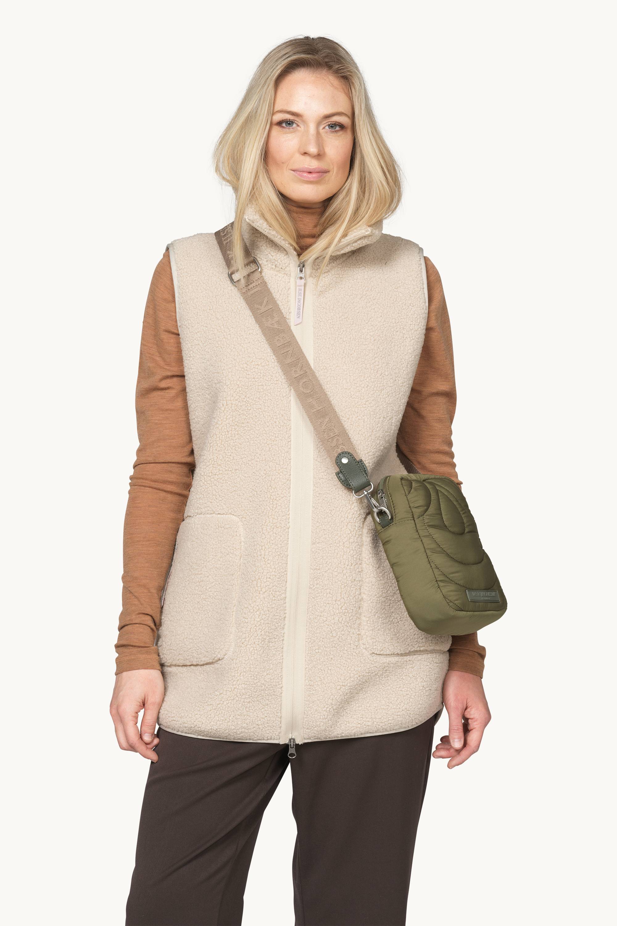 Small Quilted Crossbody Bag - Olive Night