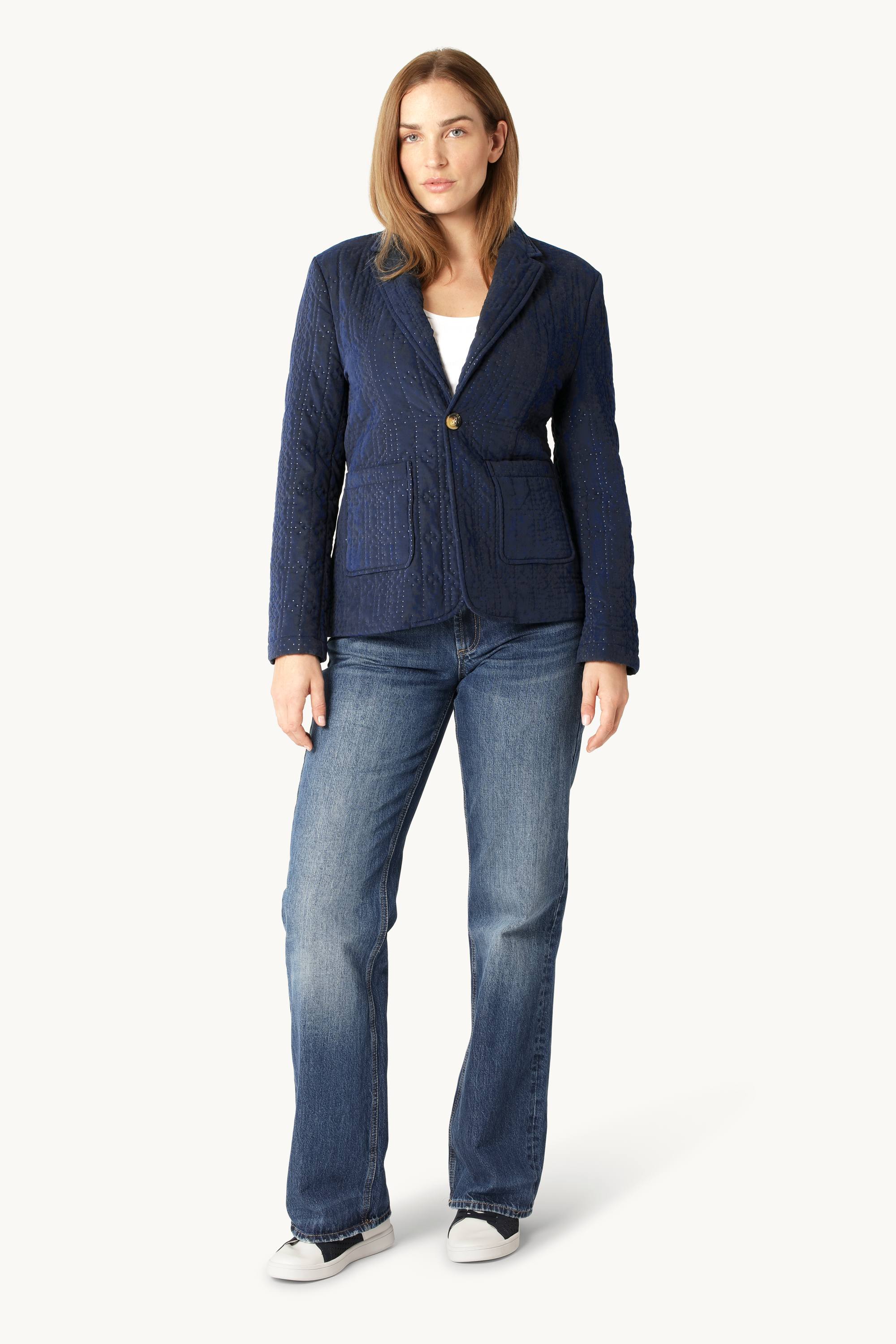 Quiltet Blazer - Dark Indigo