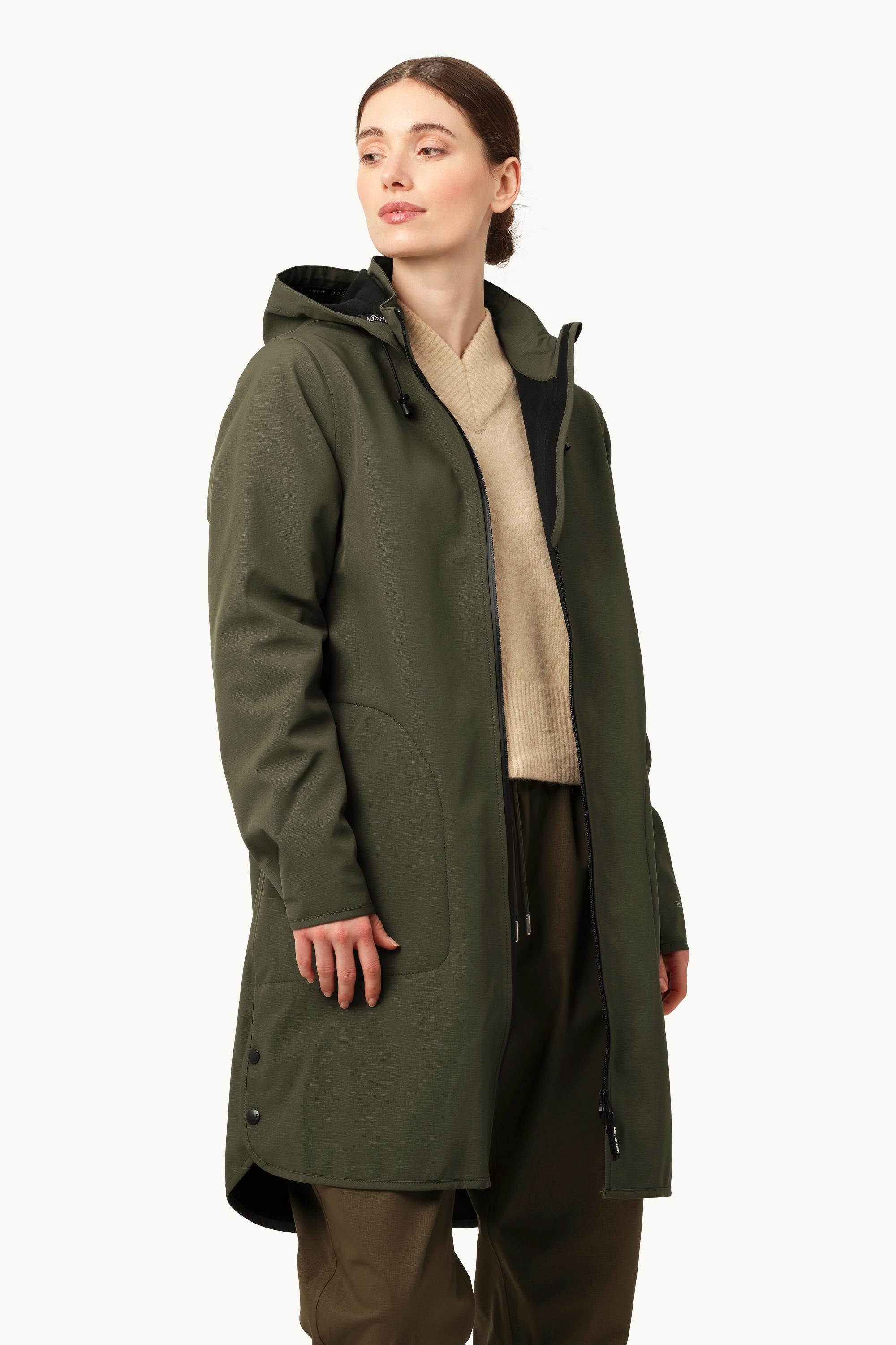 Softshell Regnjakke A-fasong - Army