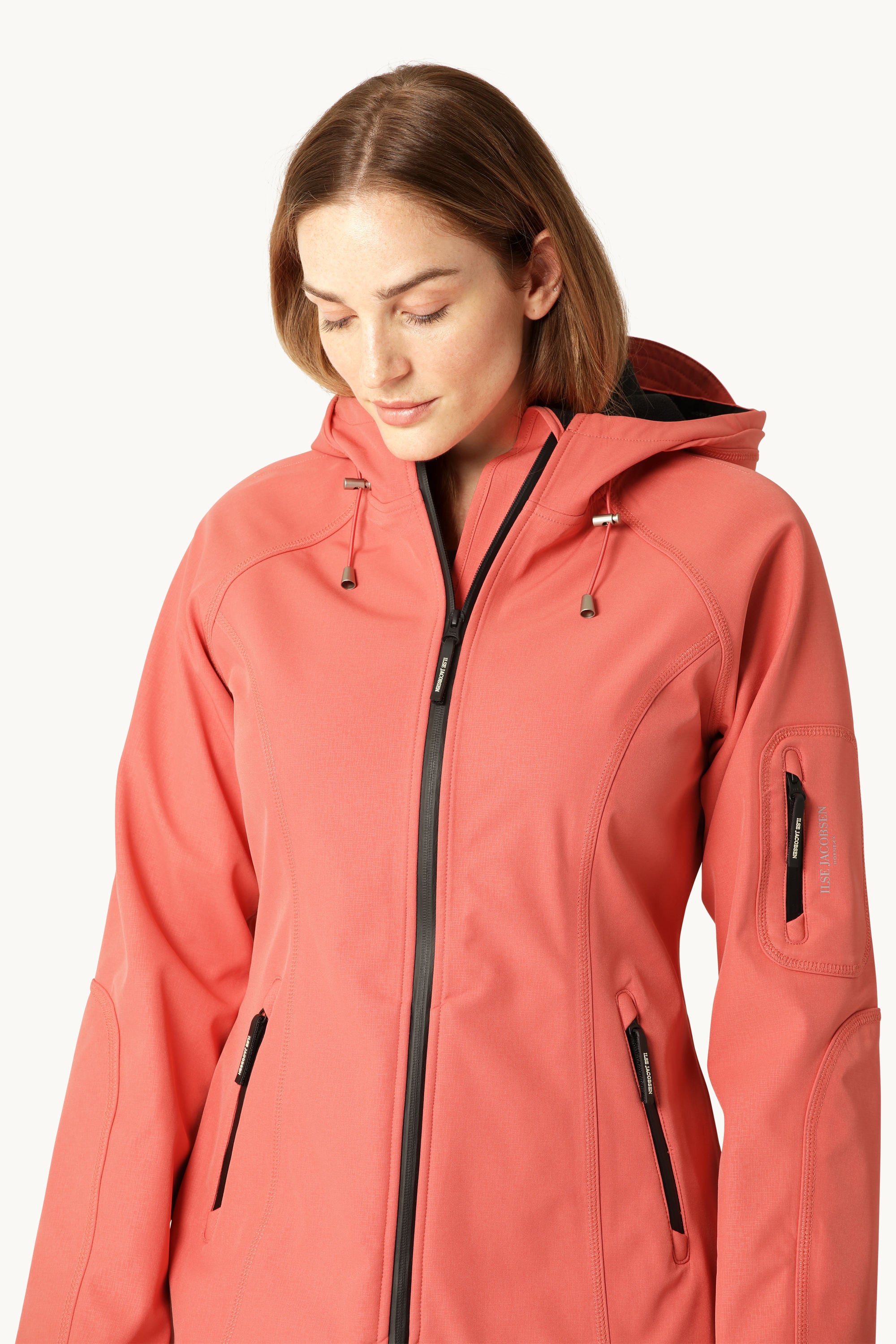Softshell Regnjakke - Spiced Coral