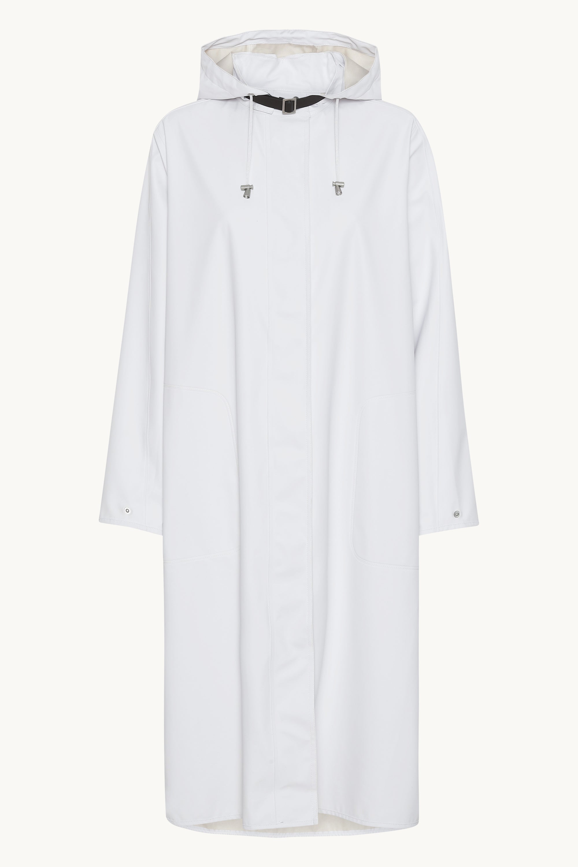 Lang Lett Regnjakke - White