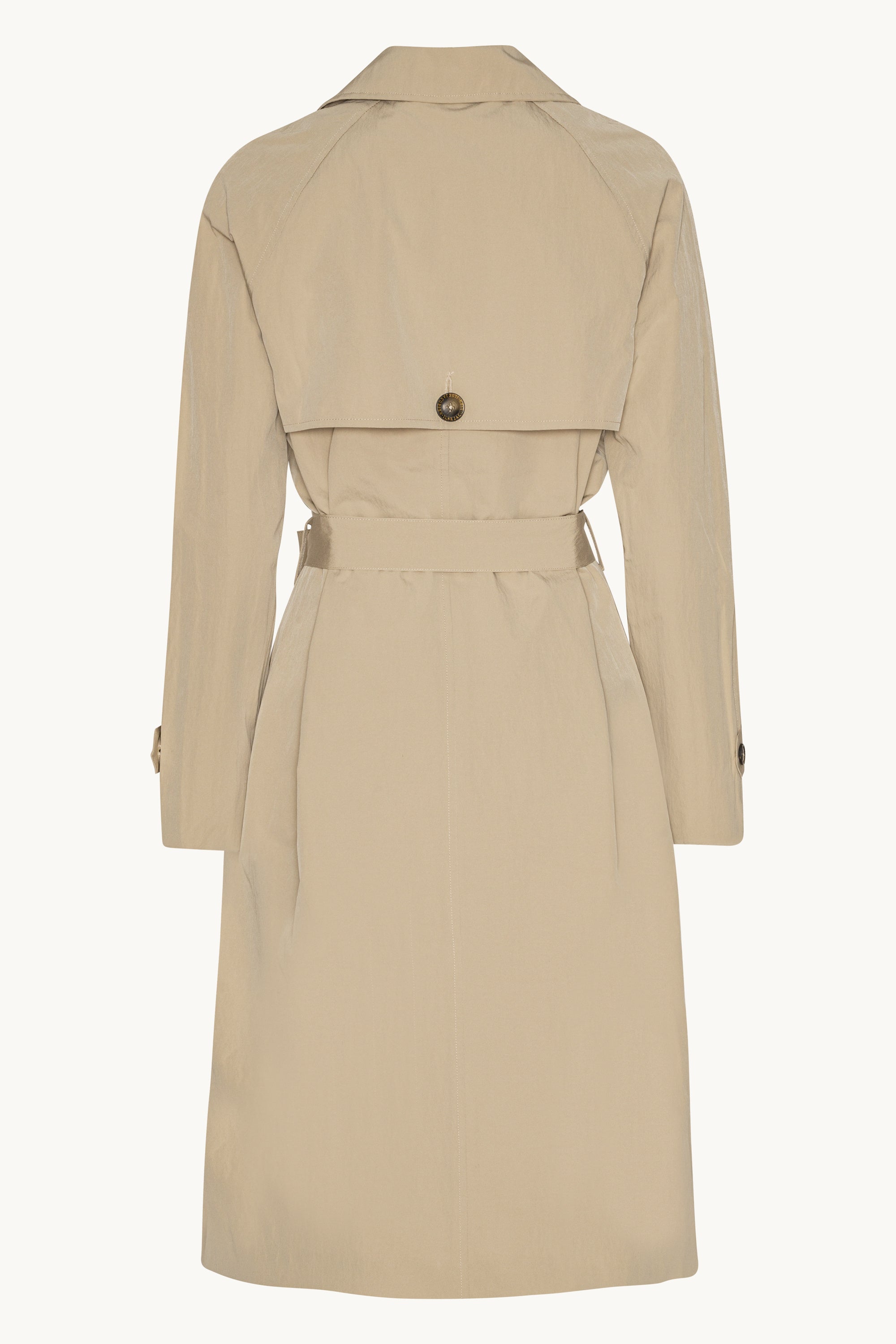 Teknisk Trench Regnjakke - White Pepper