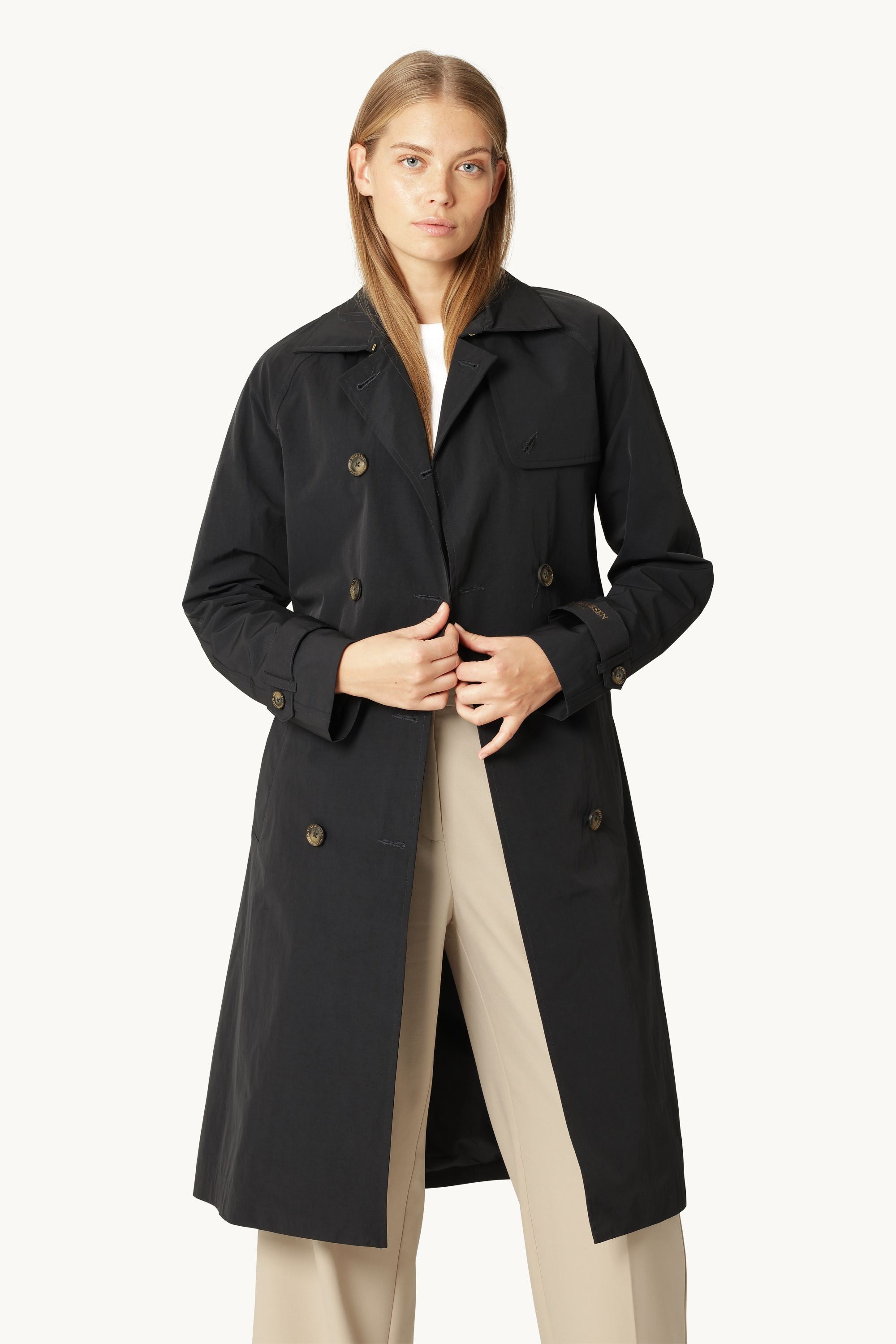 Teknisk Trench Regnjakke - Dark Indigo