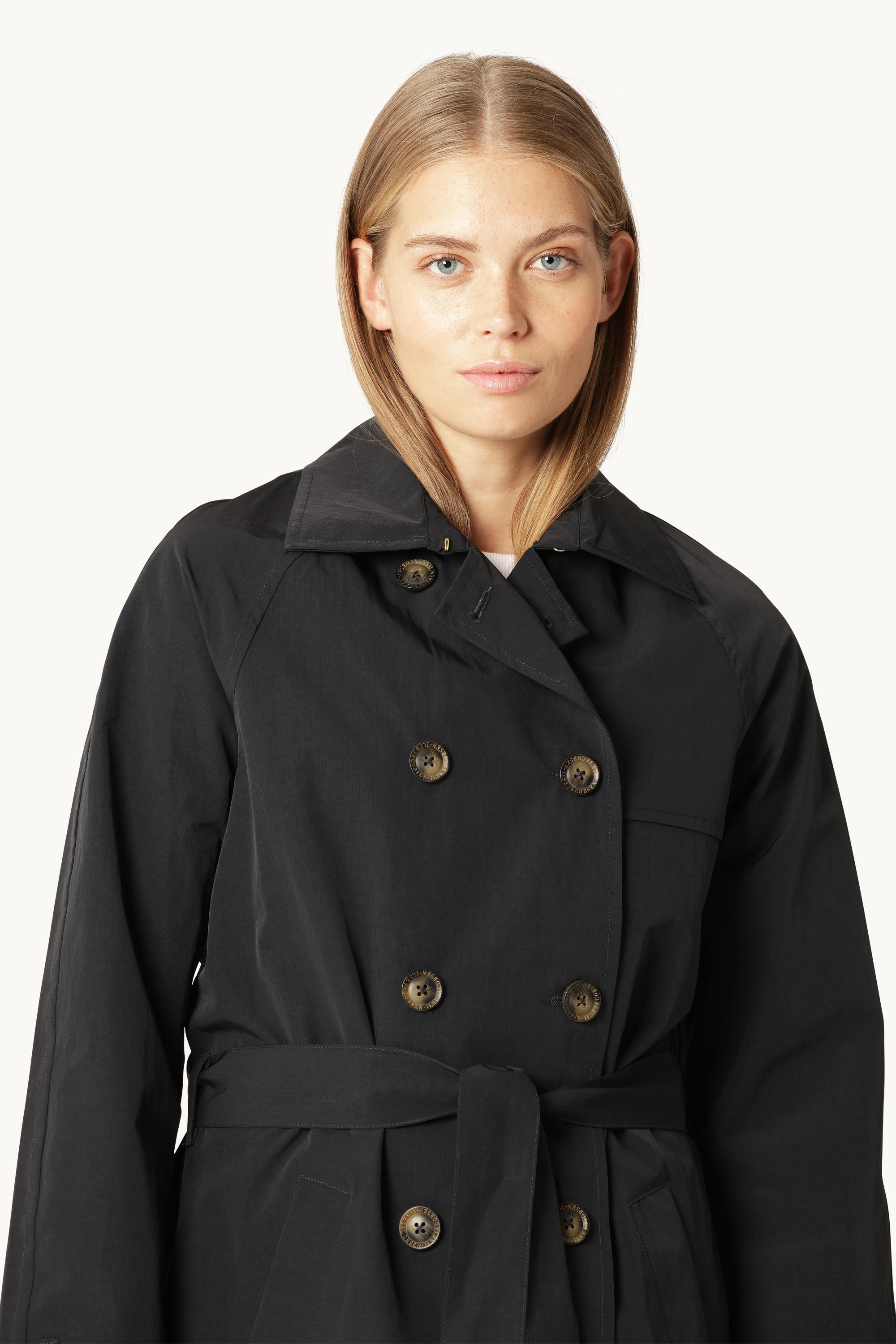 Teknisk Trench Regnjakke - Dark Indigo