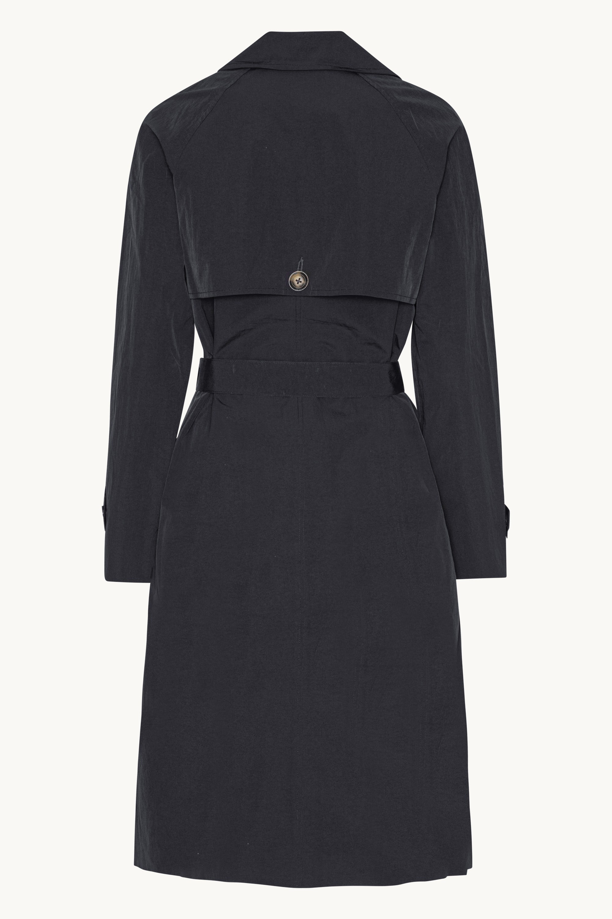 Teknisk Trench Regnjakke - Dark Indigo
