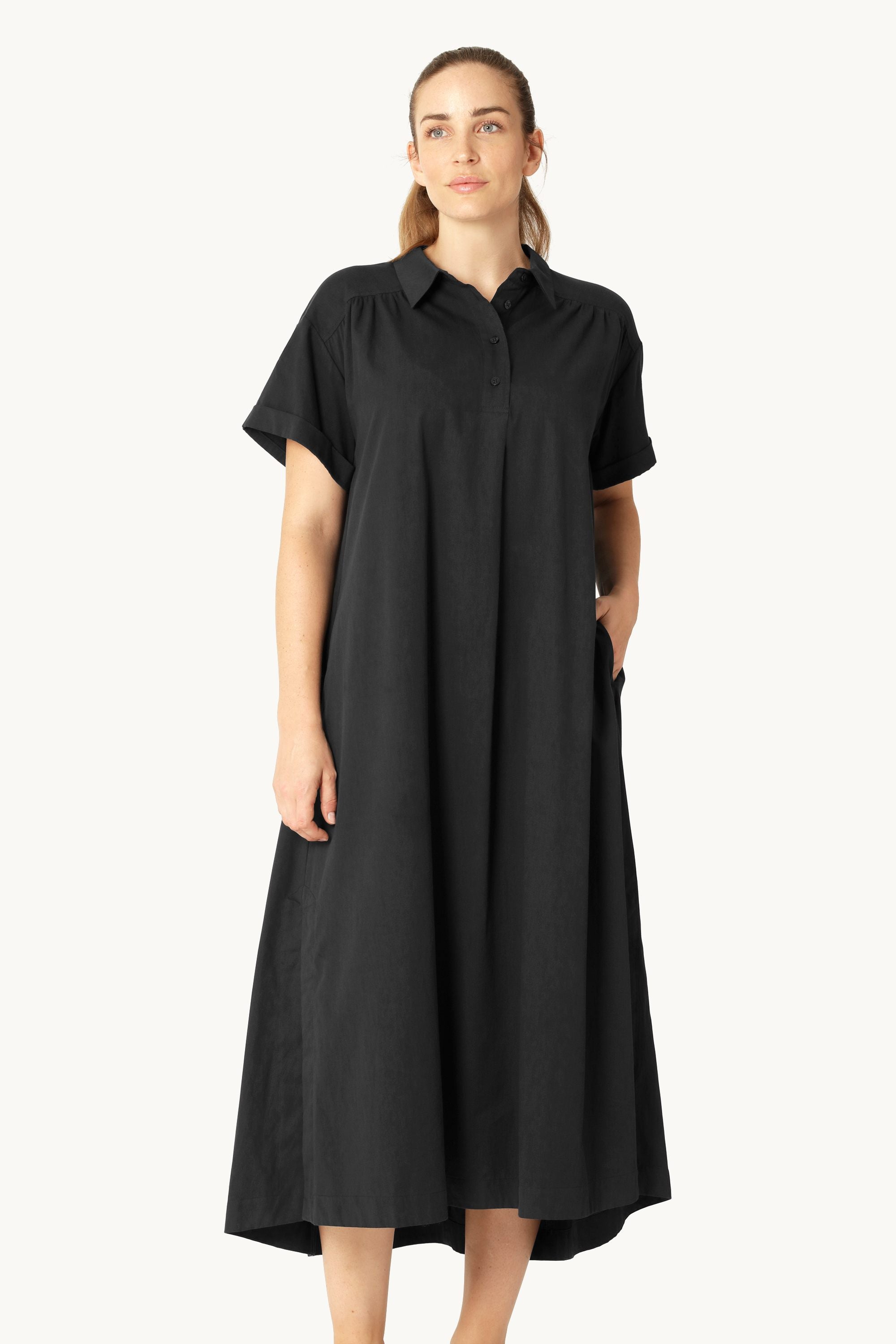 Lang Kjole A-linje - Dark Indigo