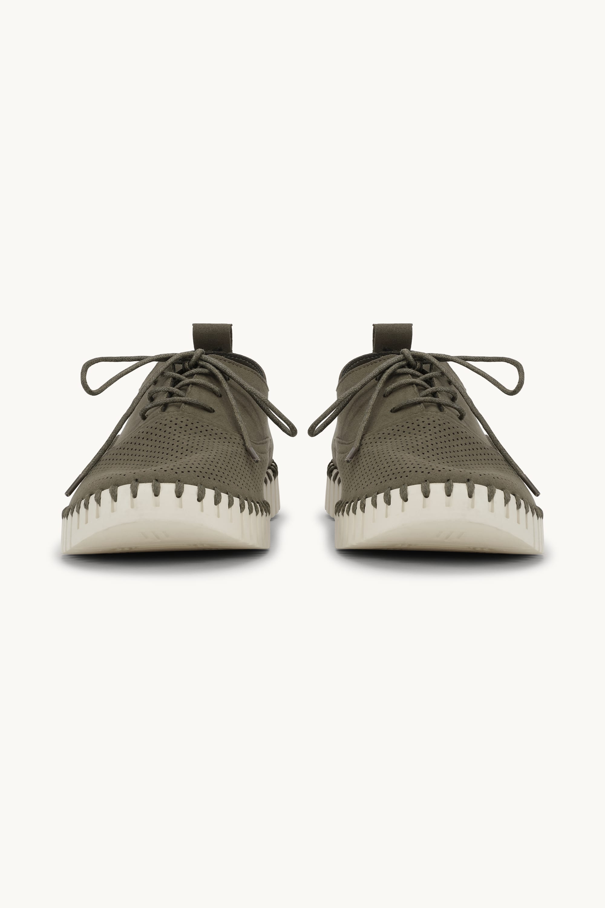Herresko Med Lisser - Deep Olive Pearled Ivory