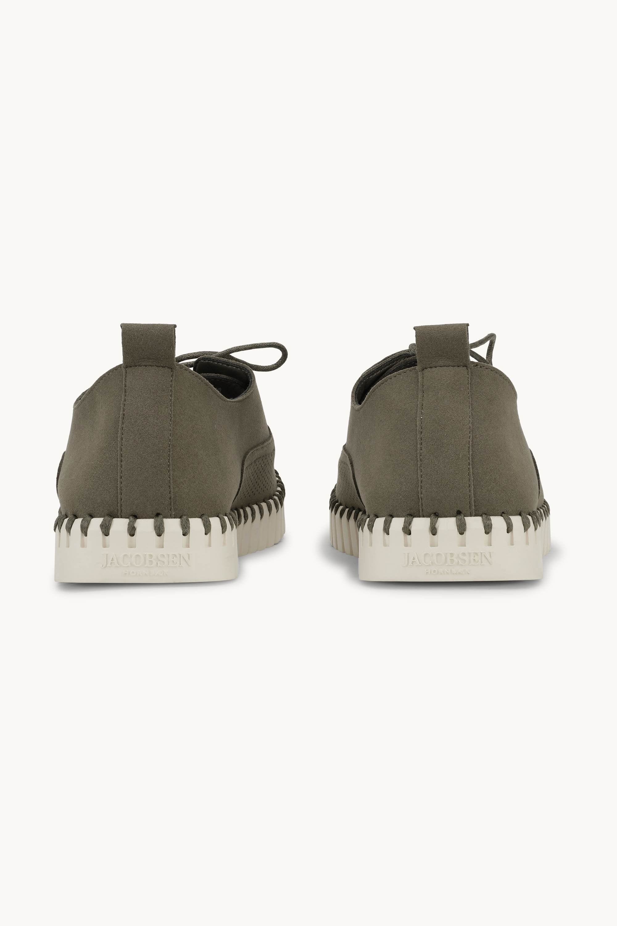 Herresko Med Lisser - Deep Olive Pearled Ivory