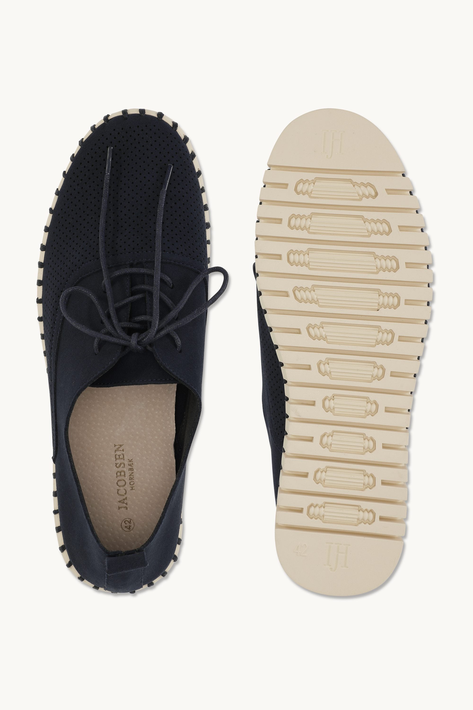 Herresko Med Lisser - Dark Indigo Pearled Ivory
