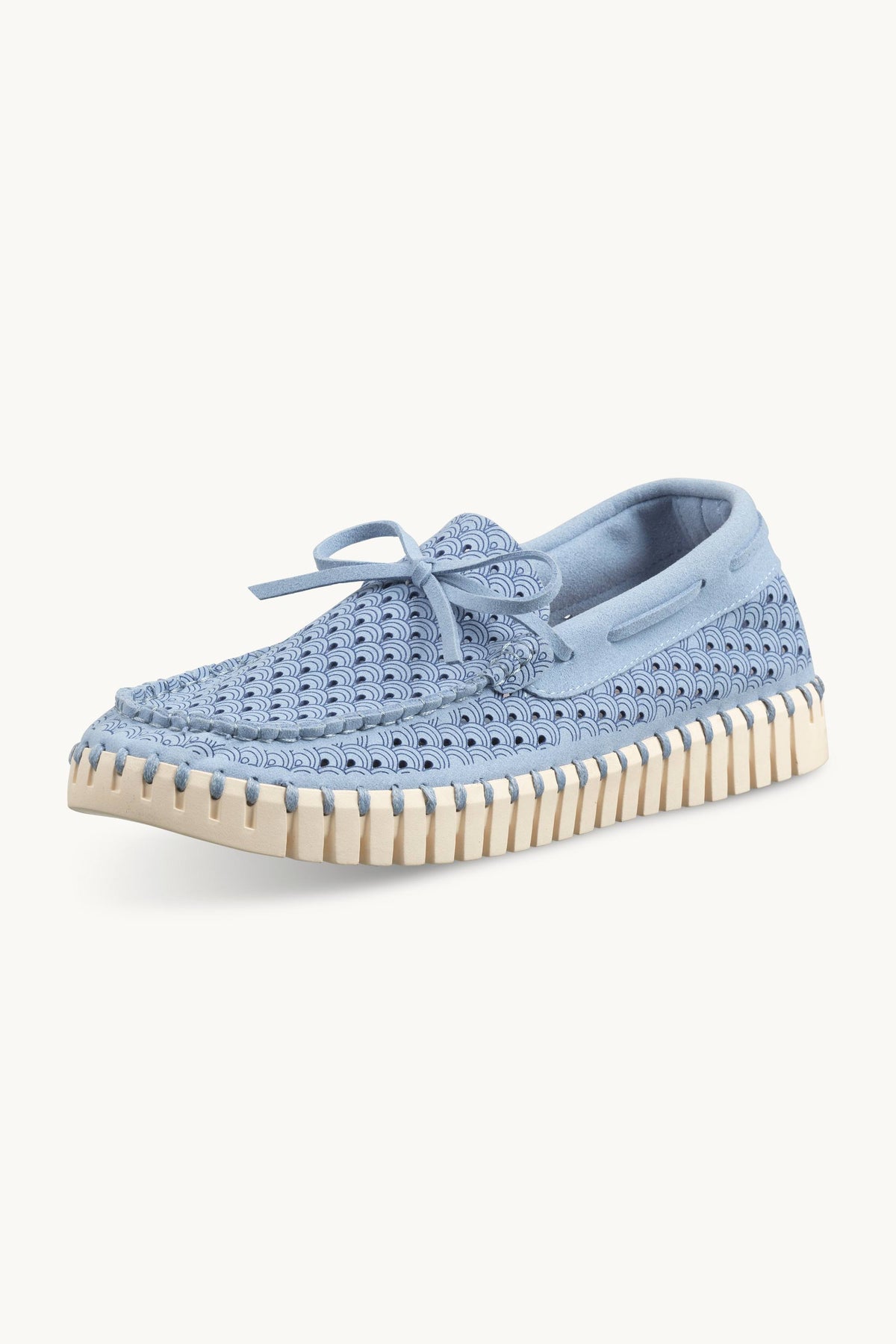 Tulip Sailor Shoe - Cornflower Pearled Ivory