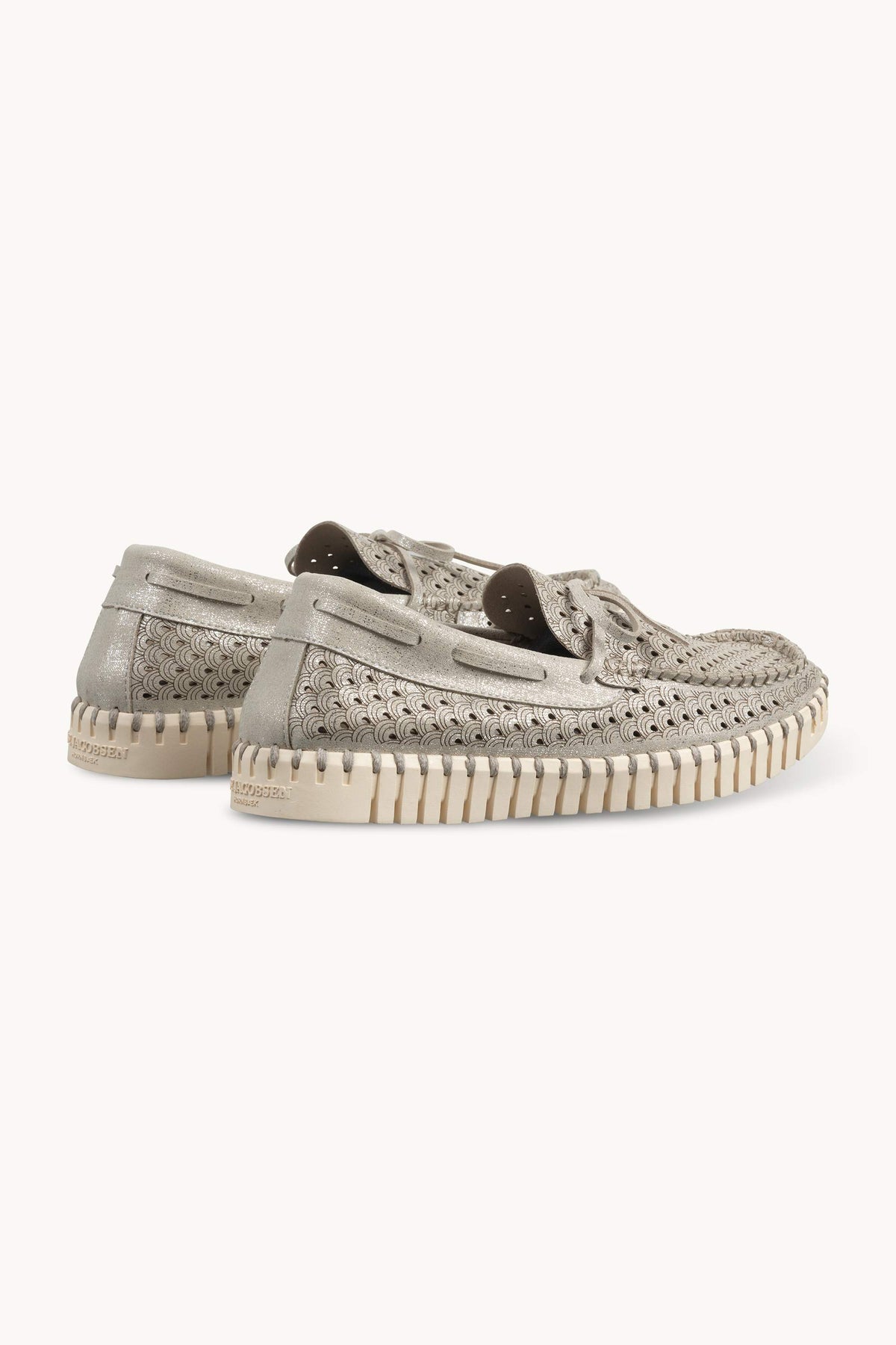 Tulip Sailor Shoe Glitter - Silver Pearled Ivory