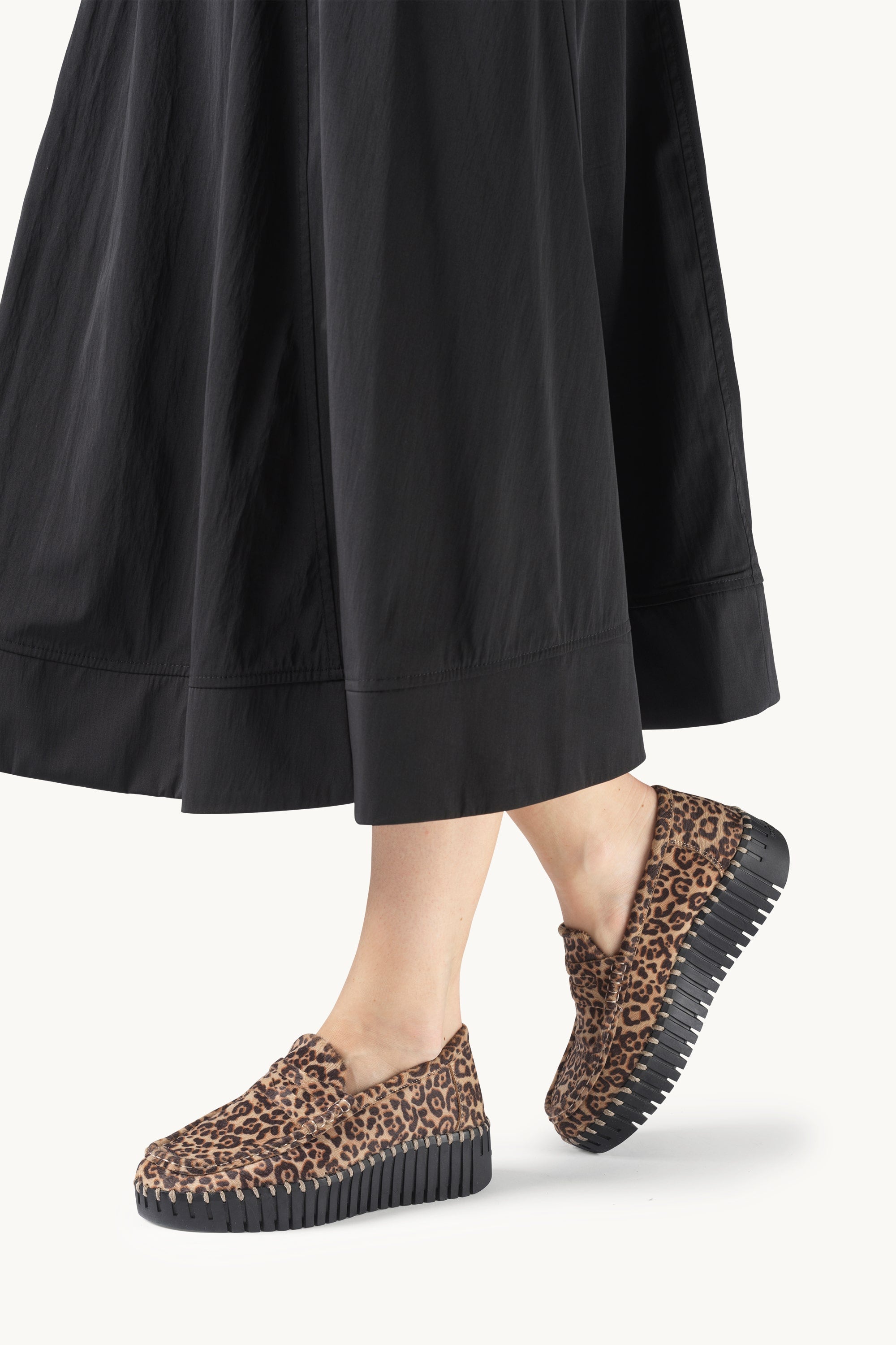 Tulip Leo Wedge Loafer - Animal Black