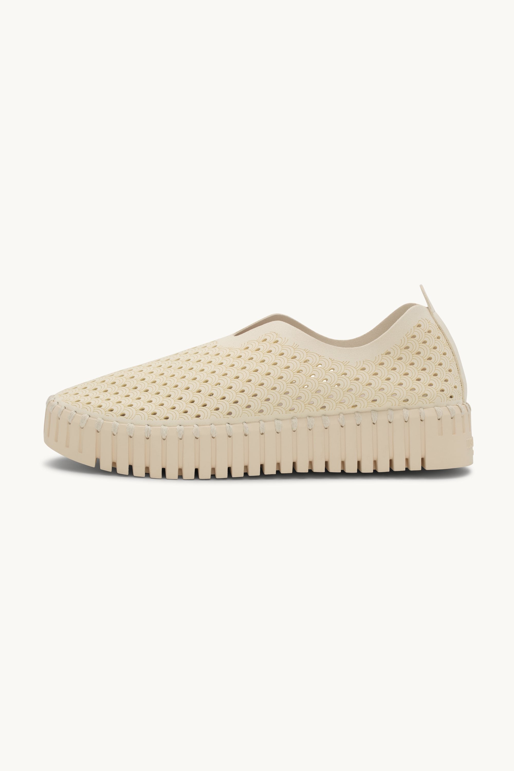 Platform Tulip Sko - Milk Creme