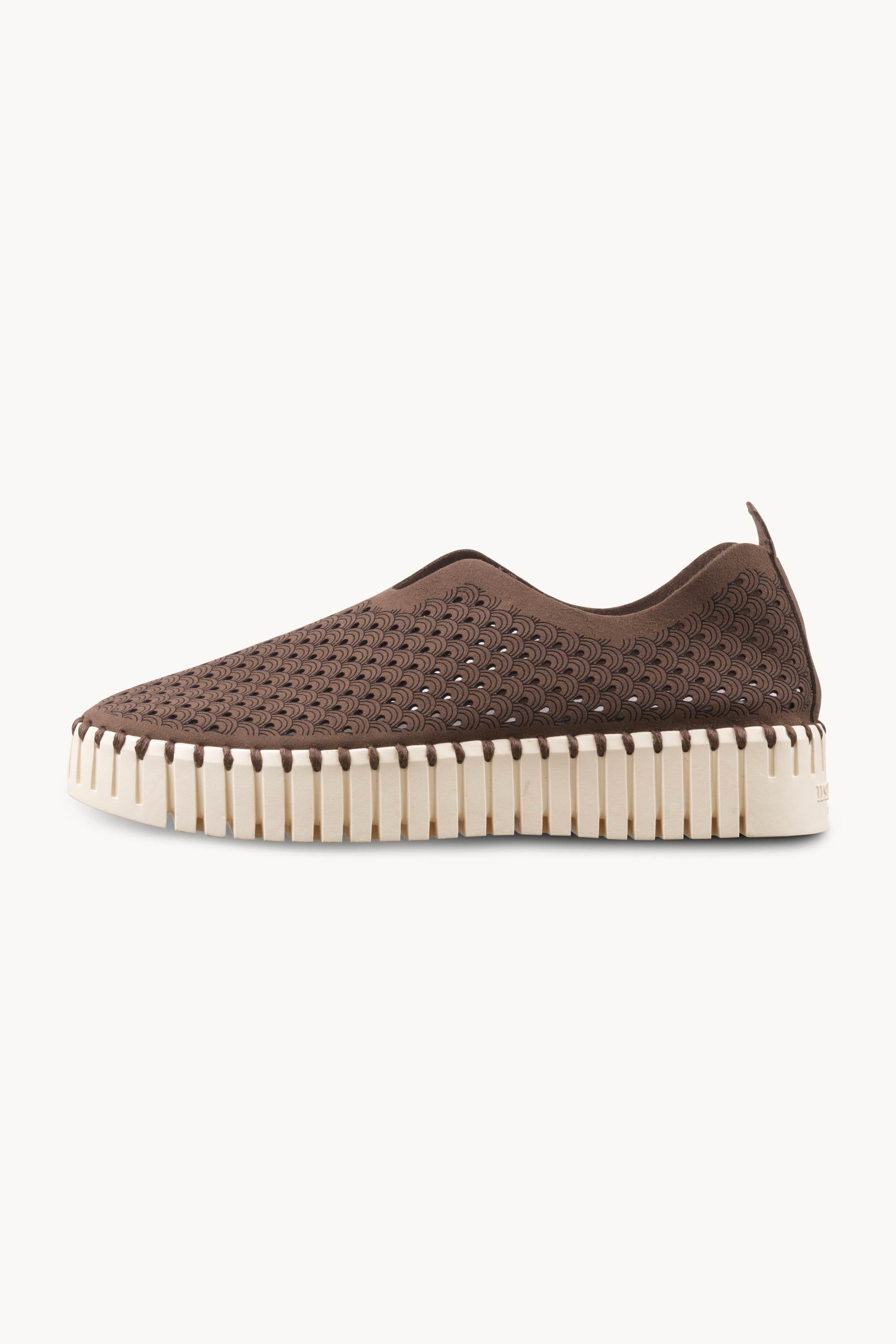 Platform Tulip Sko - Brown Pearled Ivory