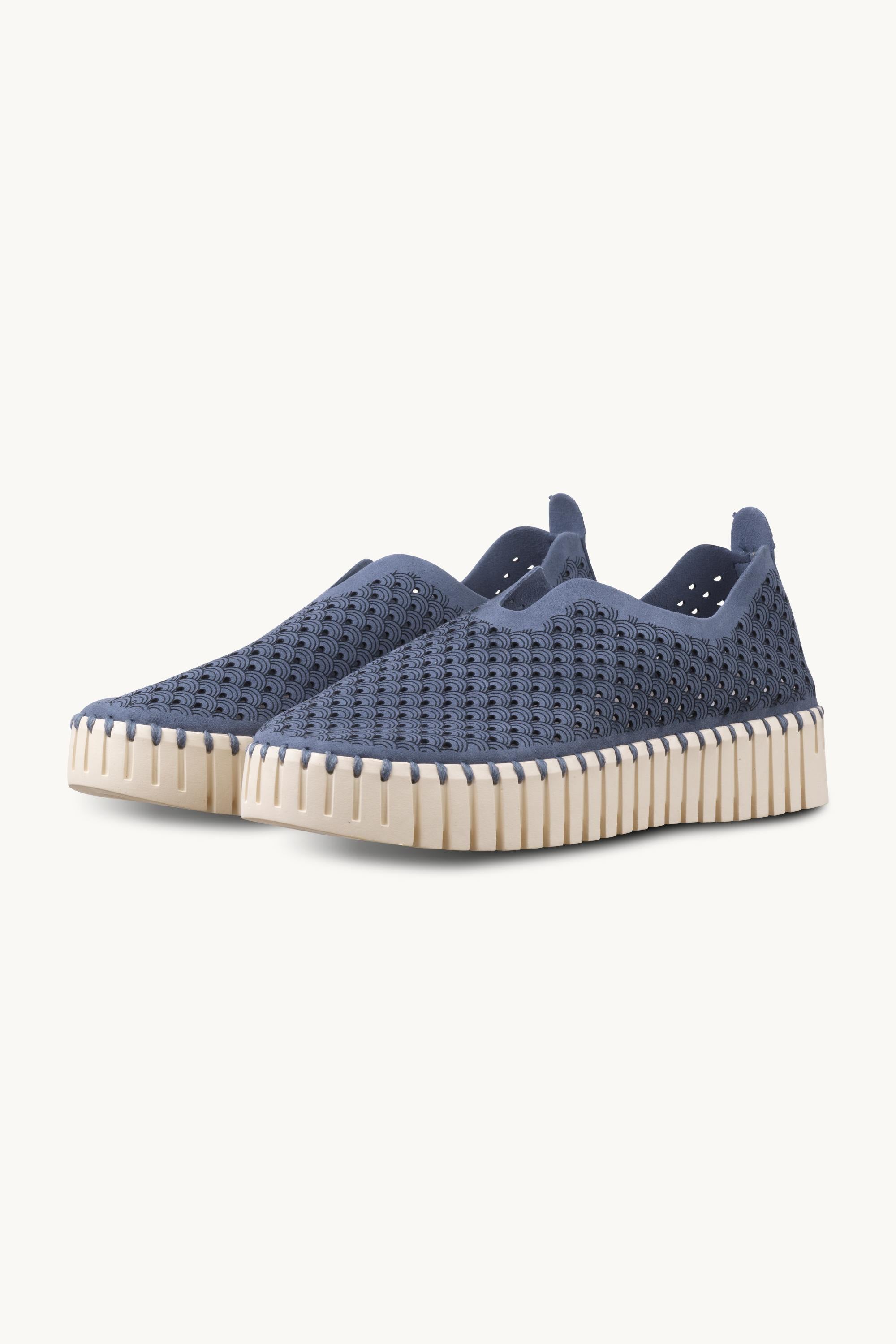 Platform Tulip Sko - Ombre Blue Pearled Ivory