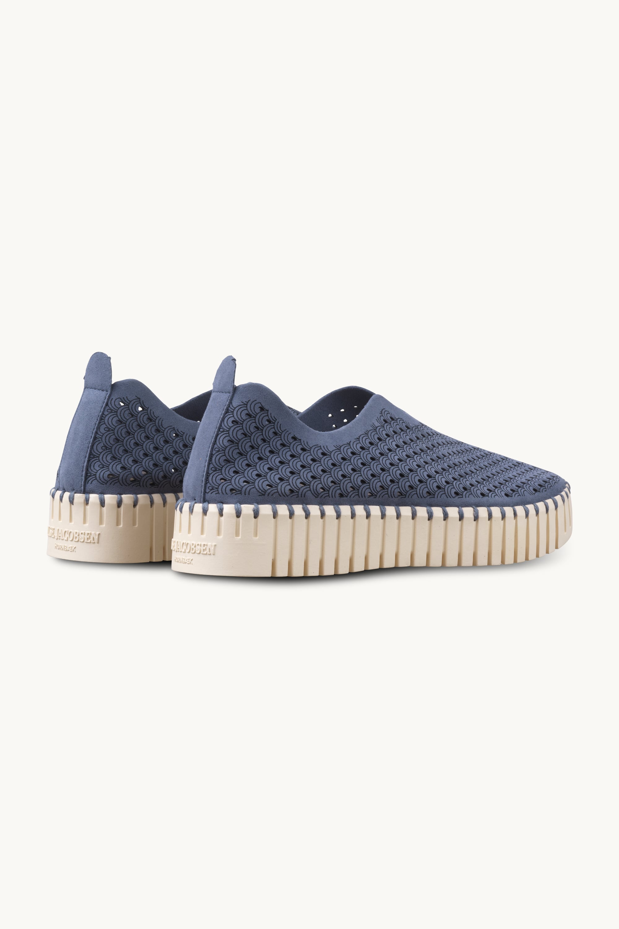 Platform Tulip Sko - Ombre Blue Pearled Ivory